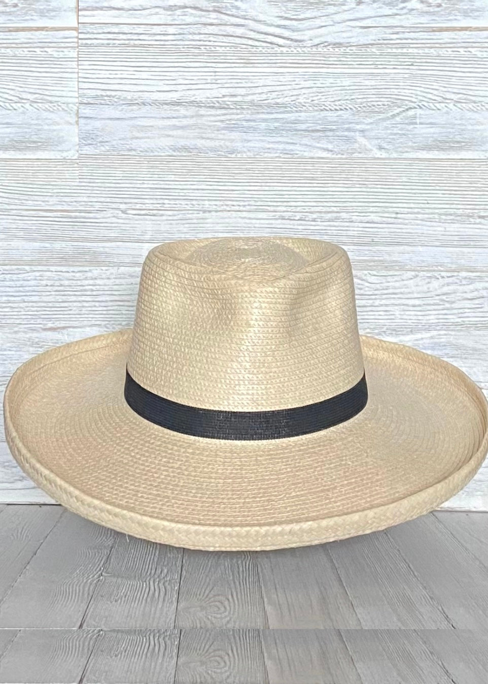 Plantation Palm Hat With Rolled Brim