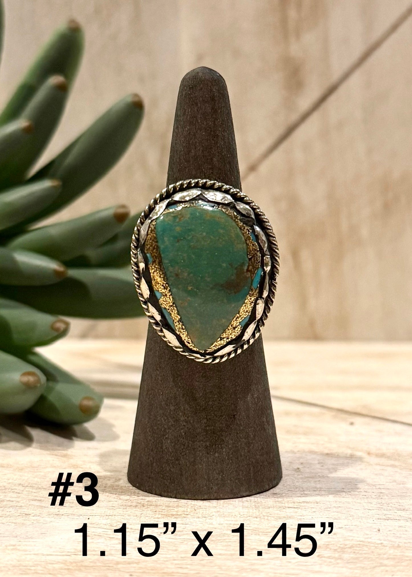 Gold Infused Turquoise Ring
