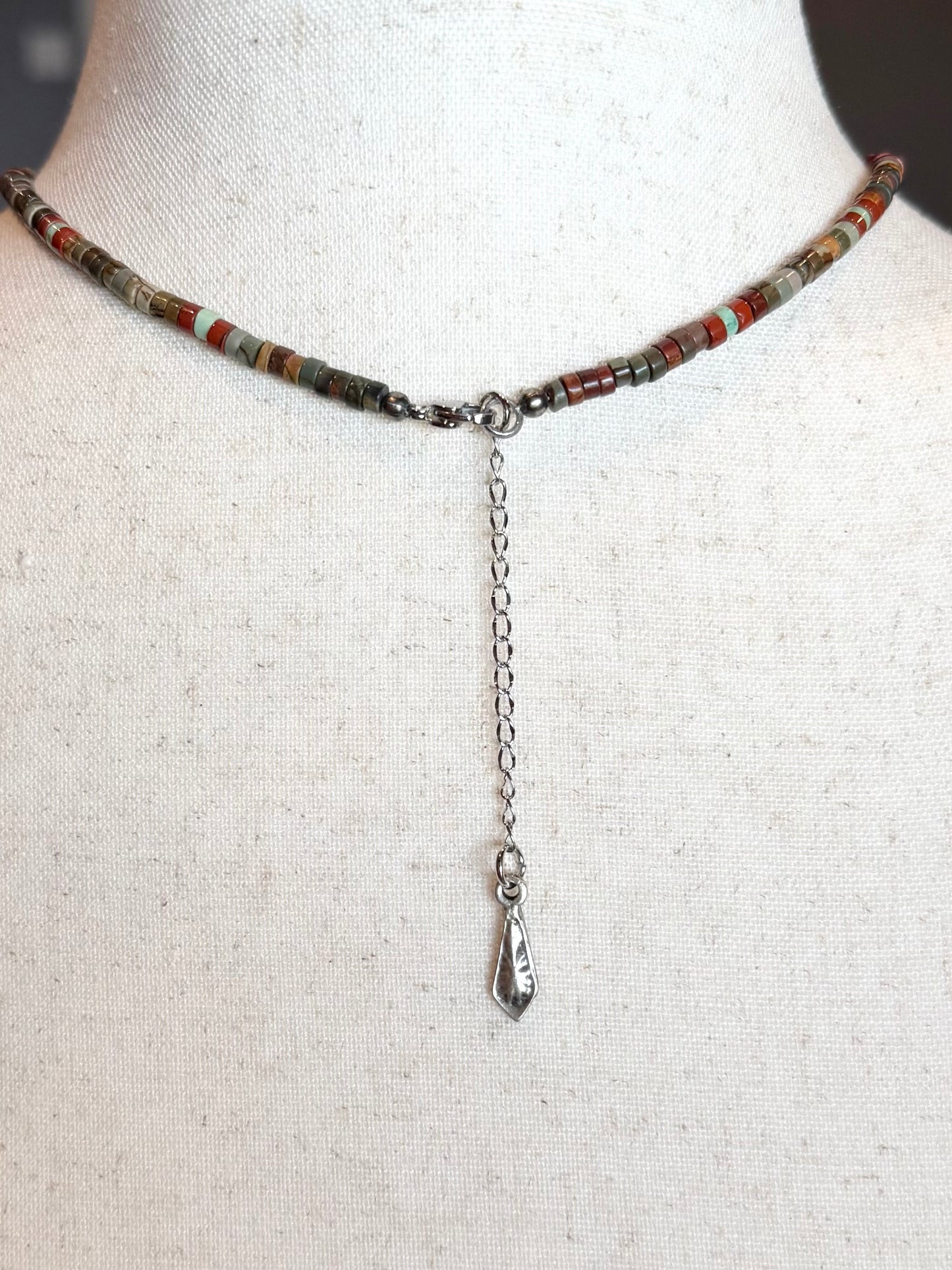 Textured Silver Cross Necklace