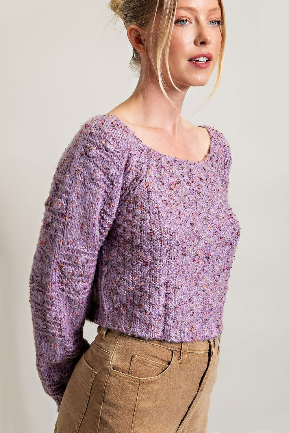 Cropped Knit Sweater