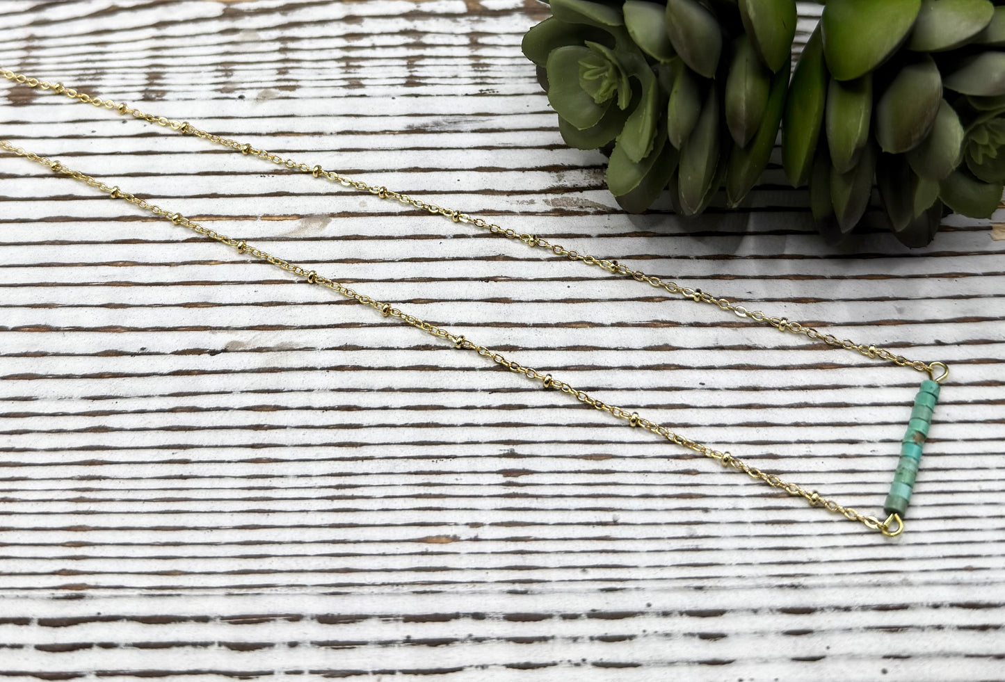 Delicate Gold & Heishi Bead Necklace