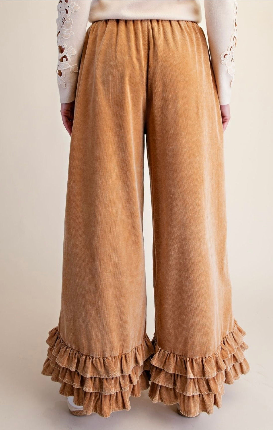 Ruffle Bottom Washed Baby Corduroy Pants