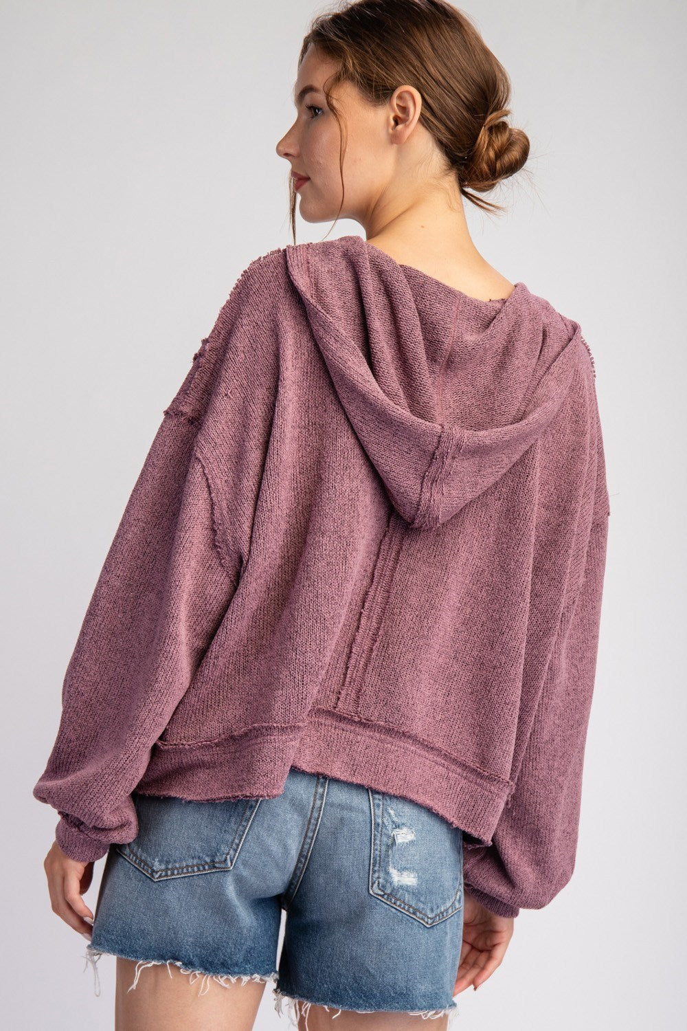 Long Sleeve Pullover Hoodie Sweater - 2 Colors