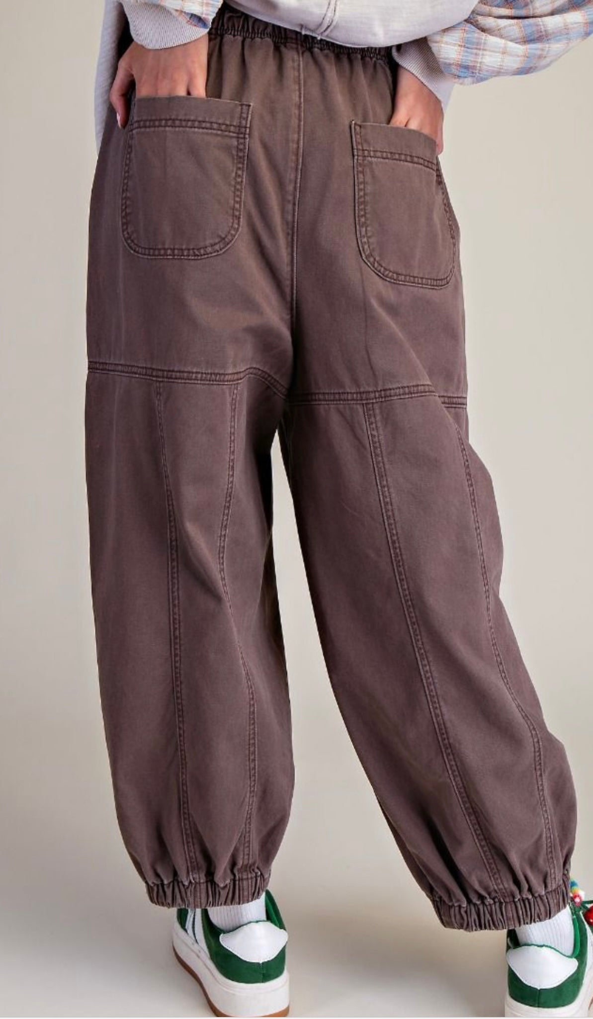 Stone Wash Twill Pants - 2 Colors