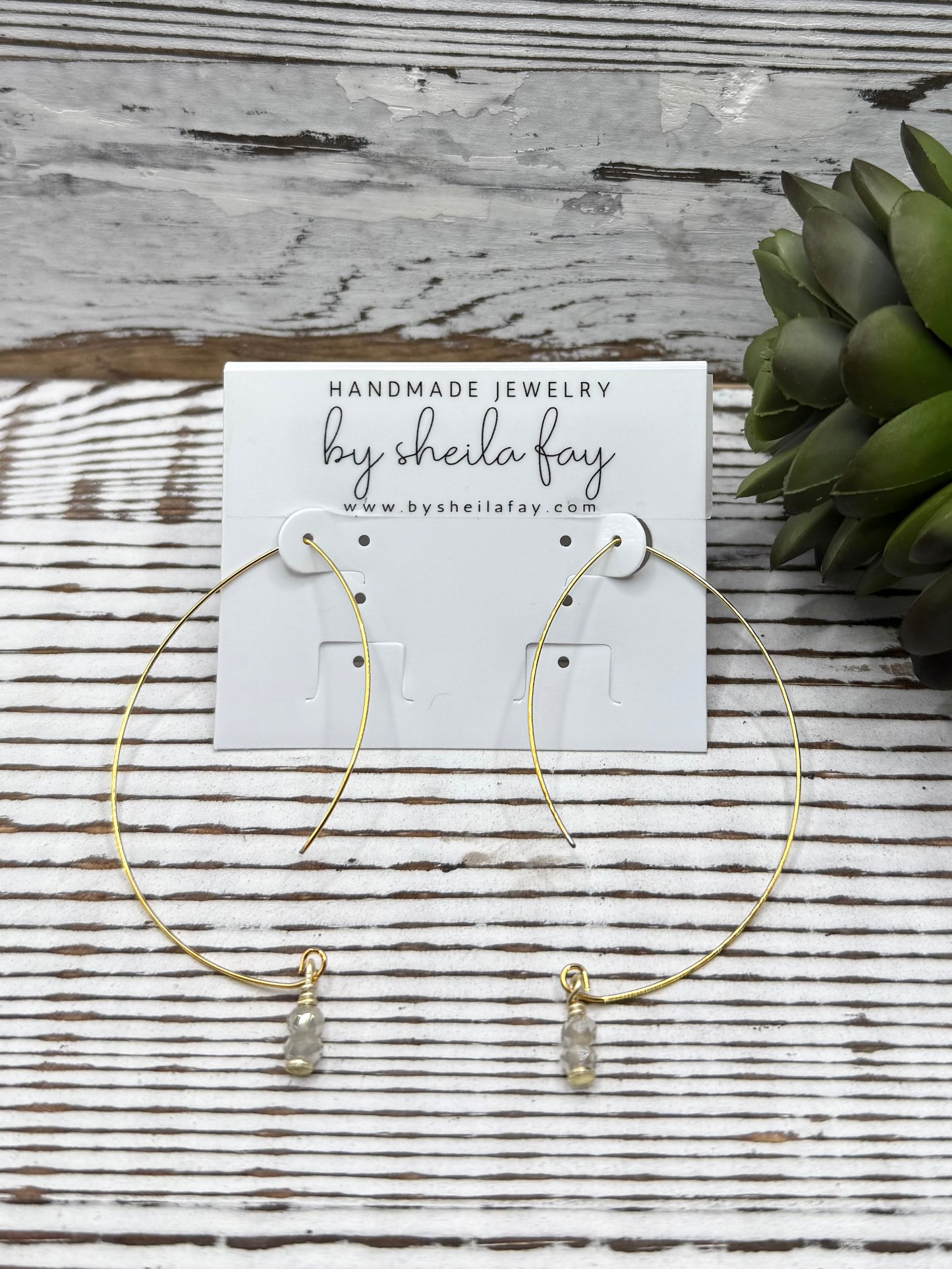Delicate Gold Abstract Crystal Earrings