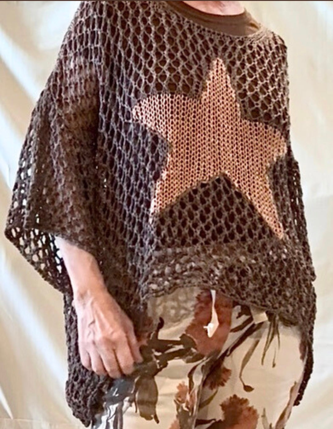 Crochet Star Mesh Sweater