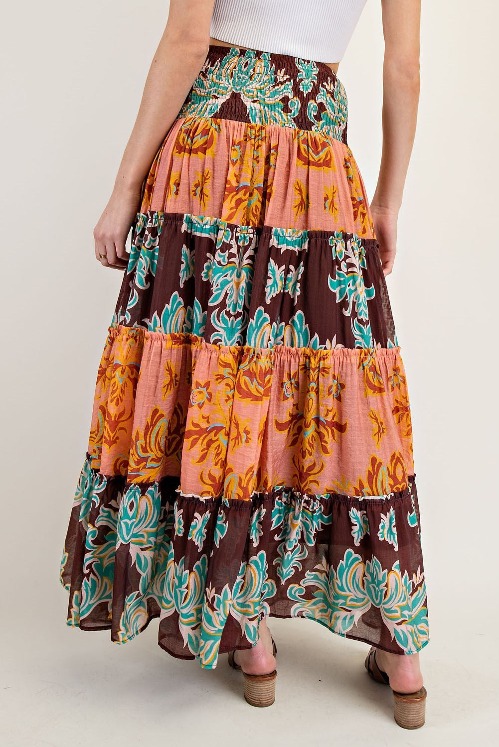 Boho Tiered Maxi Skirt