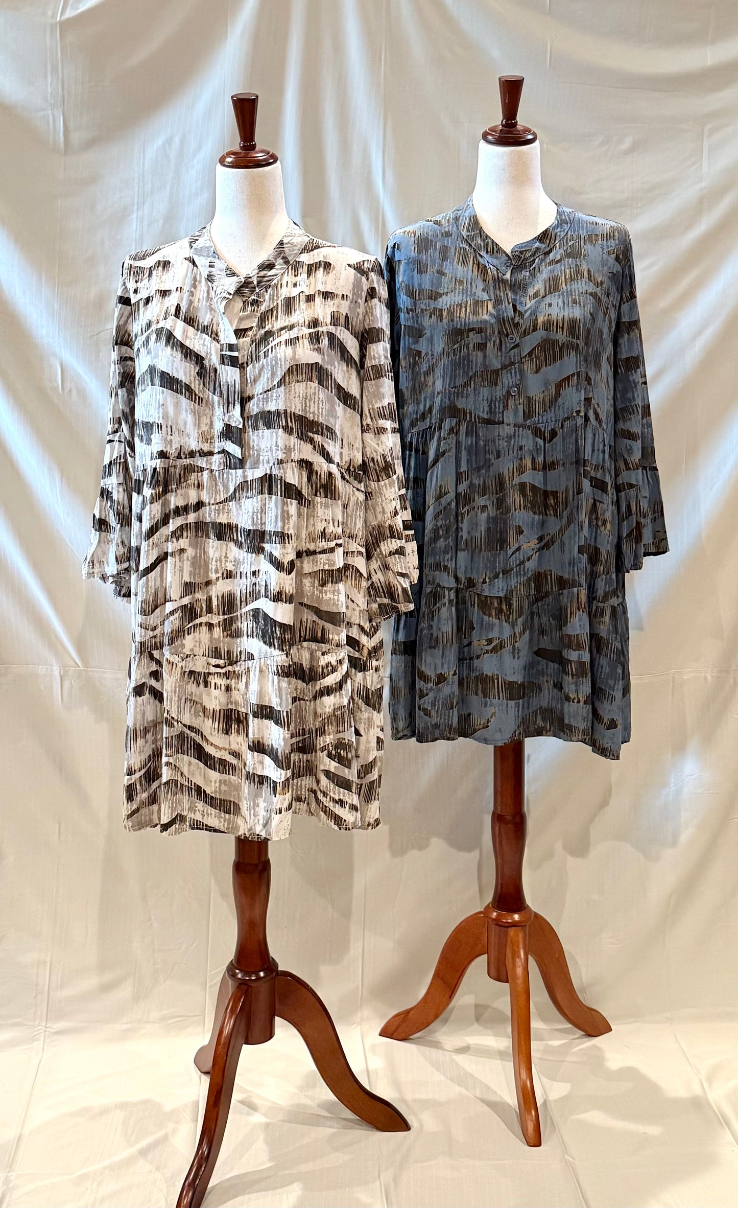 Abstract Print Tunic Dress 2 Colors