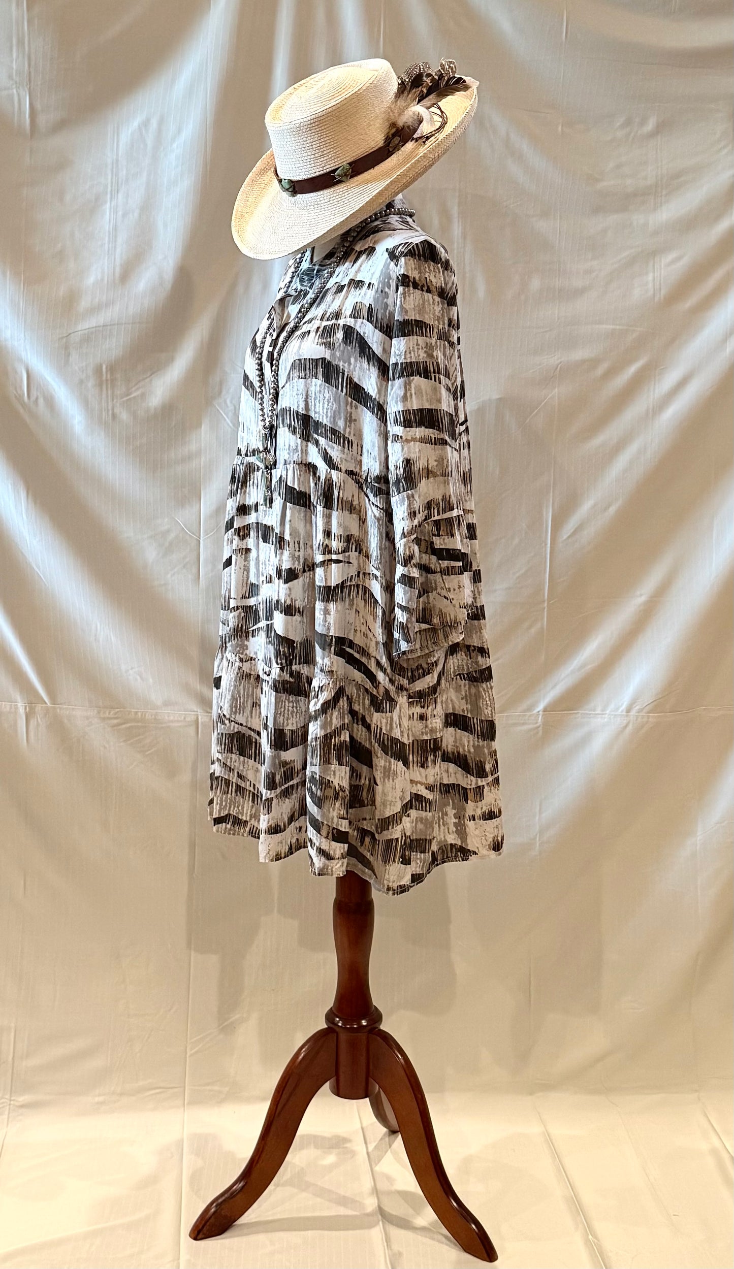 Abstract Print Tunic Dress 2 Colors