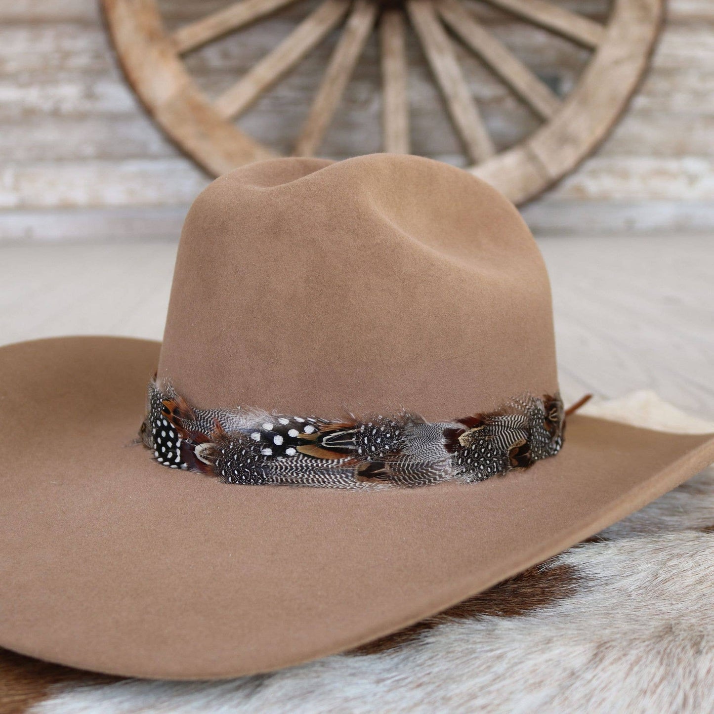 Western Feather Spotted Eagle Hat Band