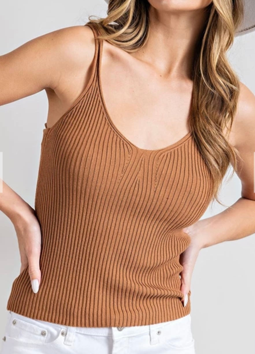 Coco Ribbed Knit Tank Top