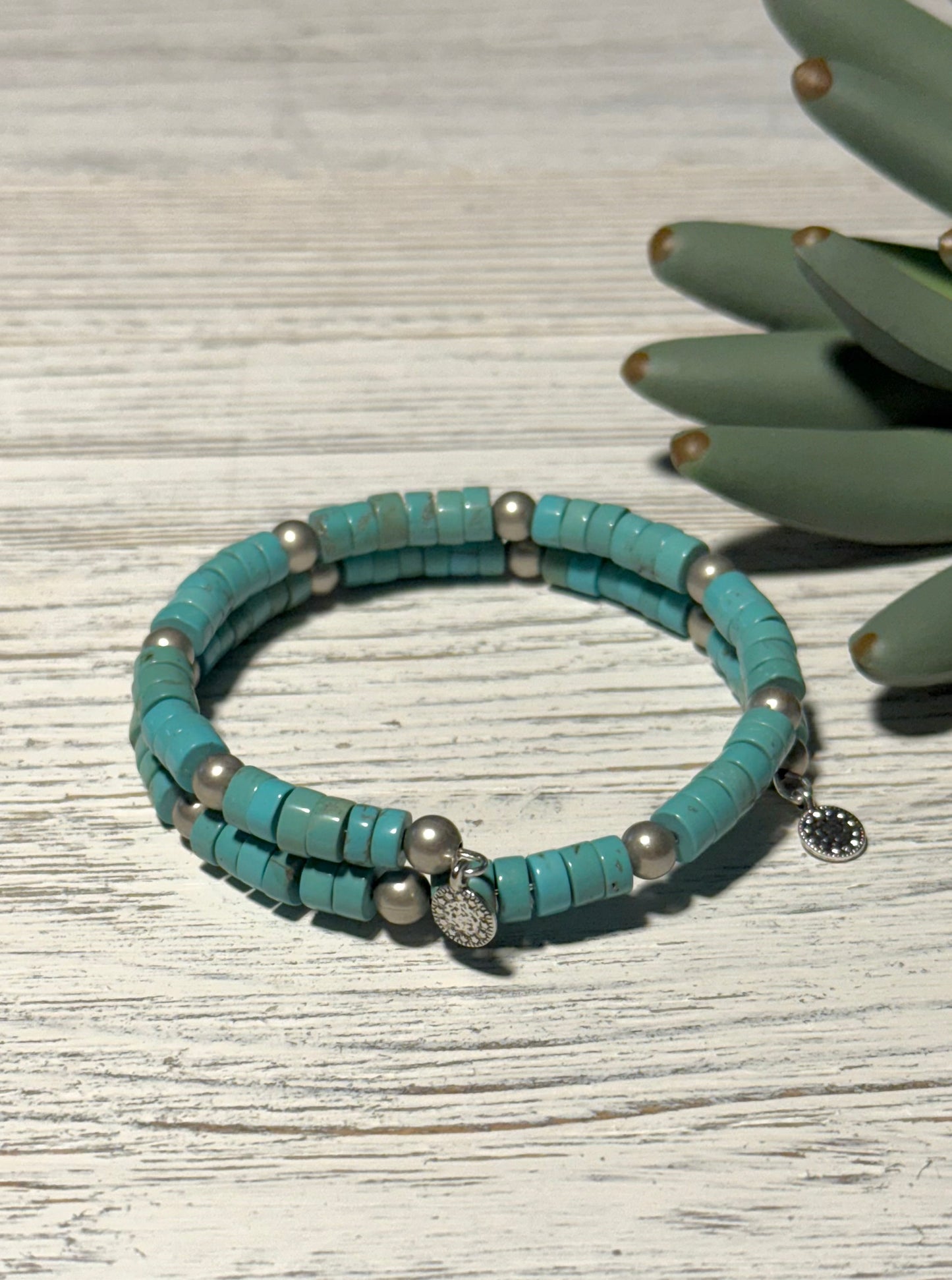 Turquoise Spiral Bracelet