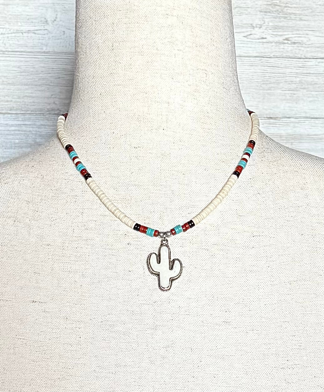 Native American Cactus Necklace 2 Colors