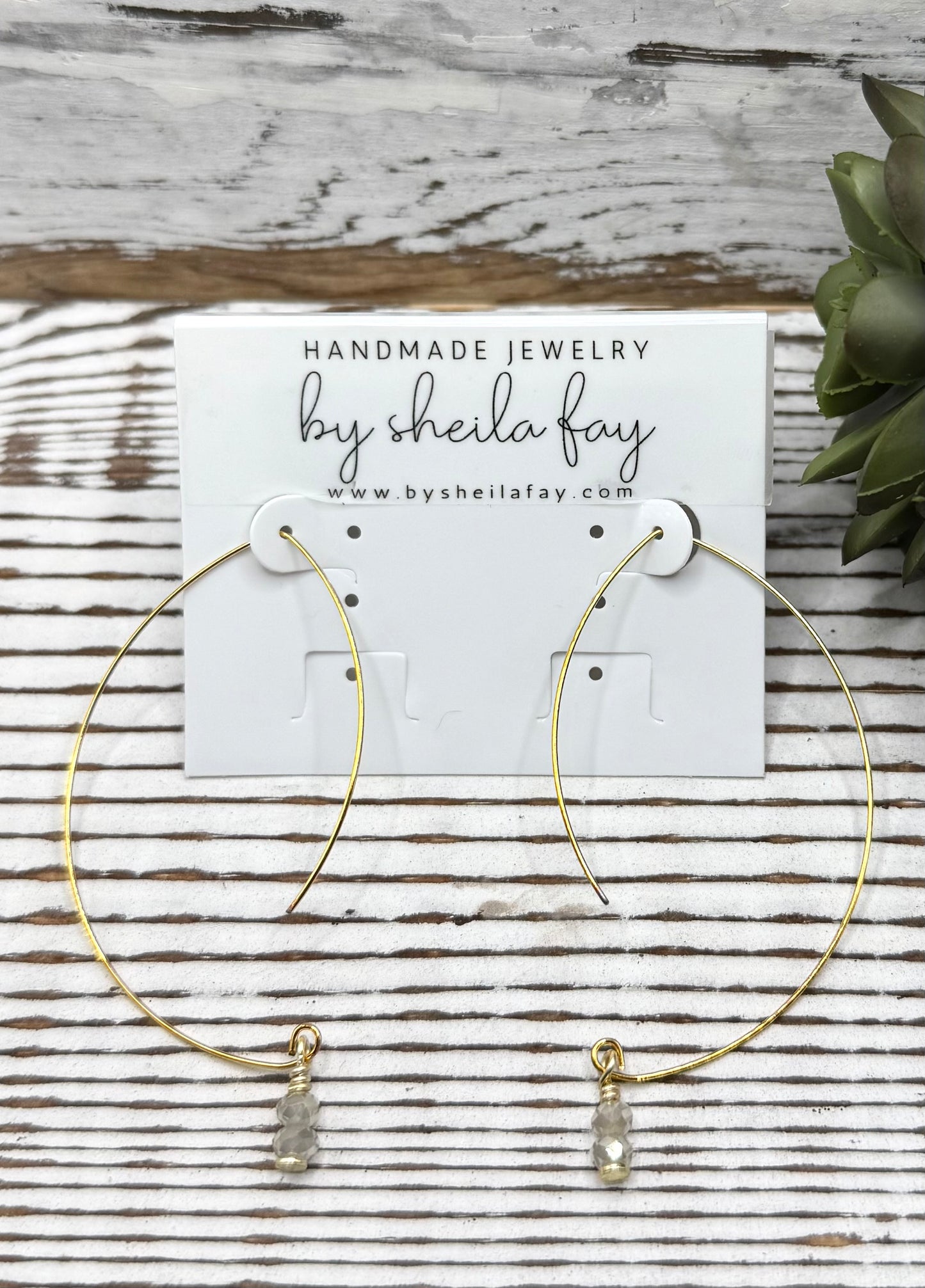 Delicate Gold Abstract Crystal Earrings
