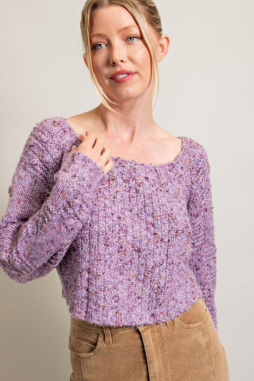 Cropped Knit Sweater