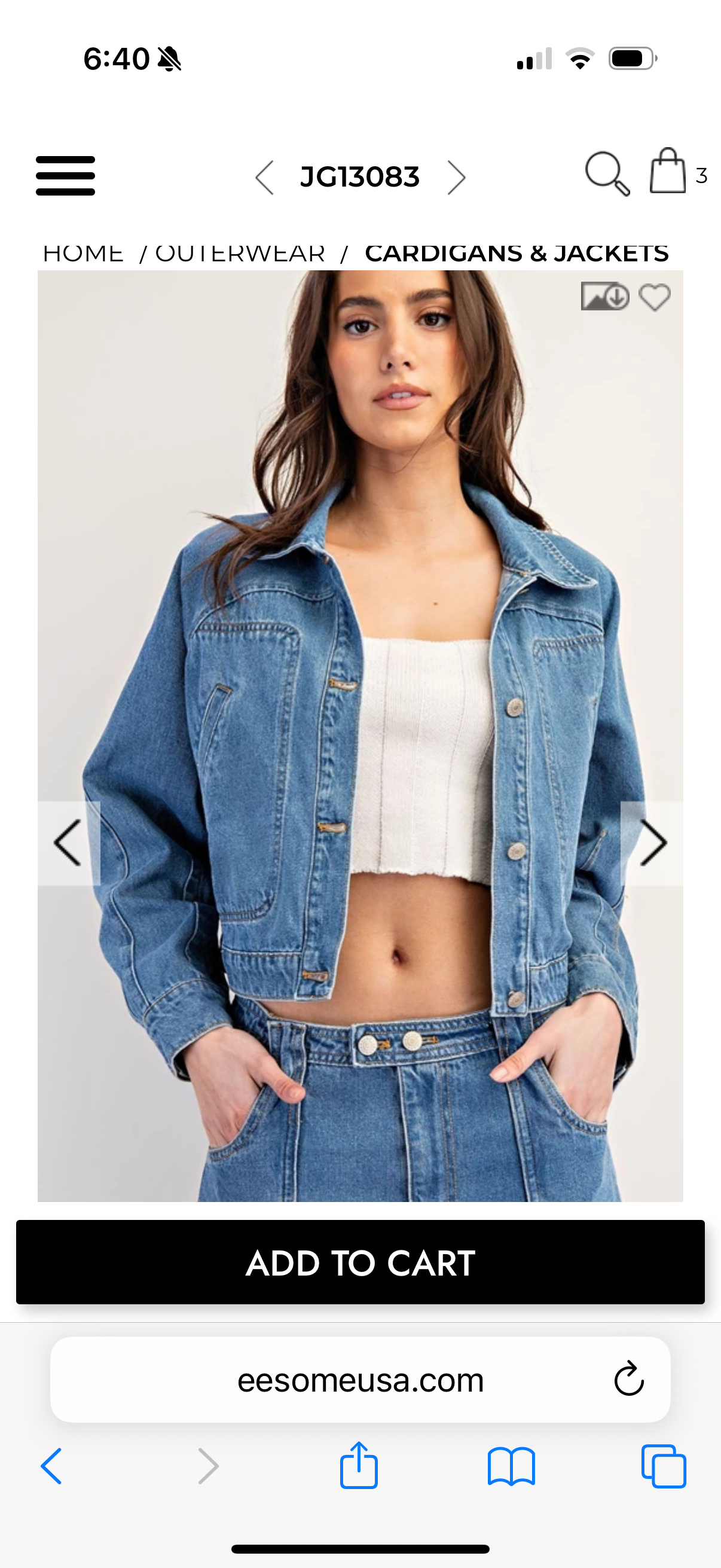 Denim Button Down Jacket