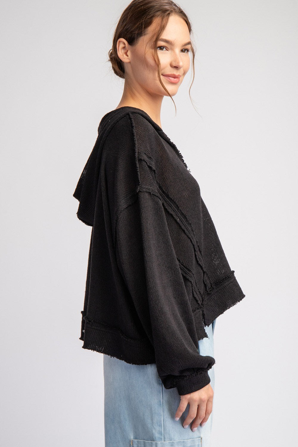 Long Sleeve Pullover Hoodie Sweater - 2 Colors