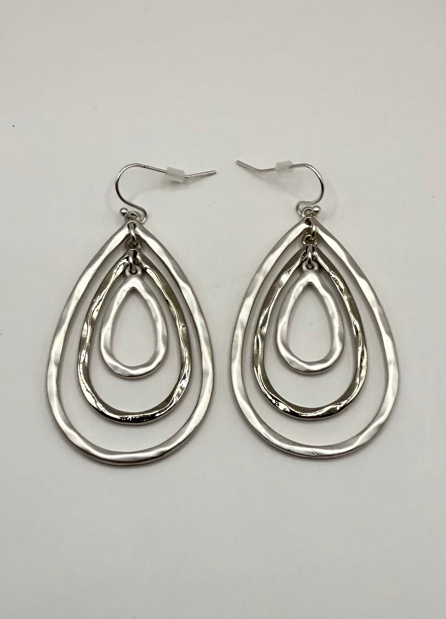 Triple Hoop Teardrop Earrings