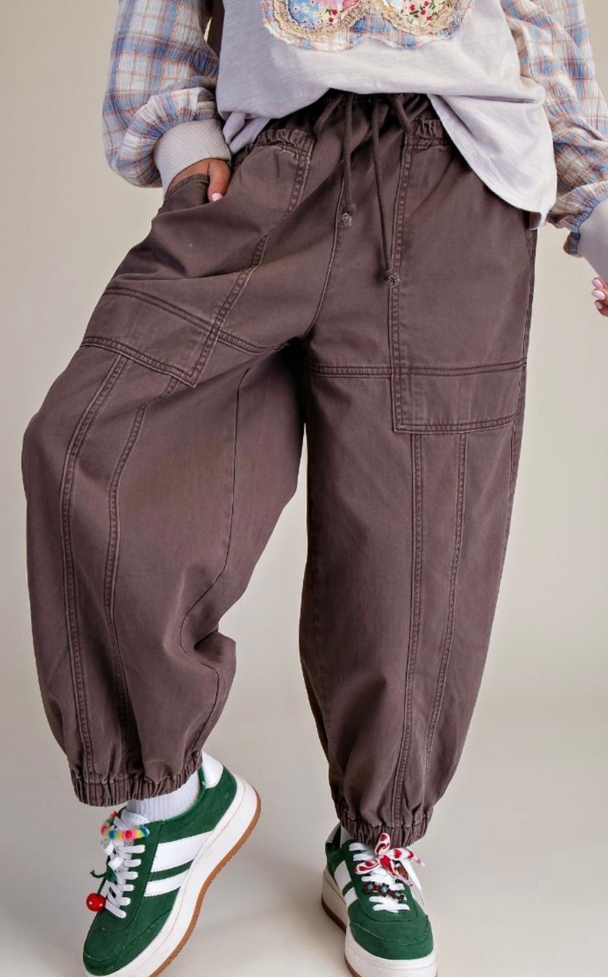 Stone Wash Twill Pants - 2 Colors