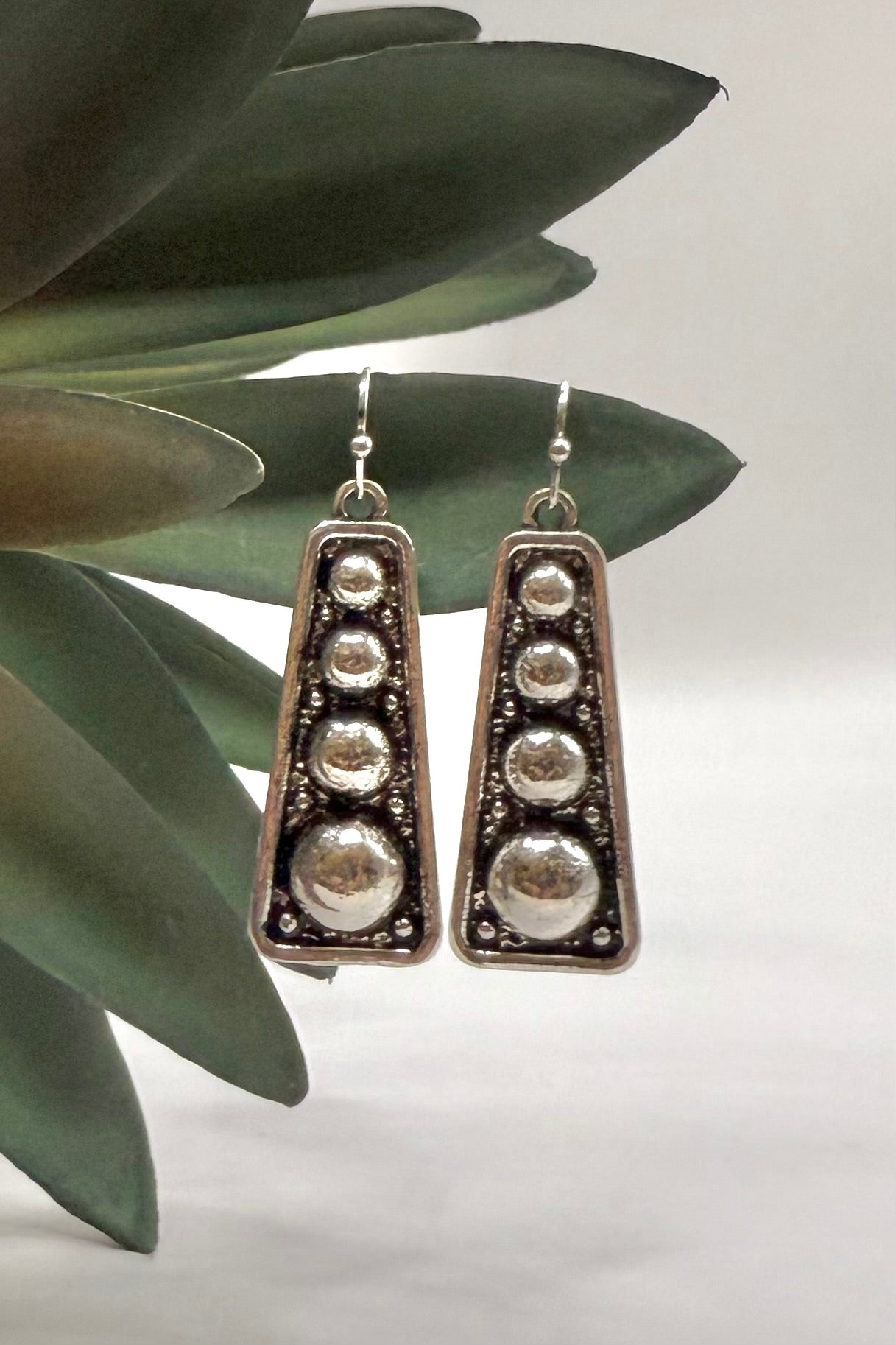 Raised Dot Dangle Earrings