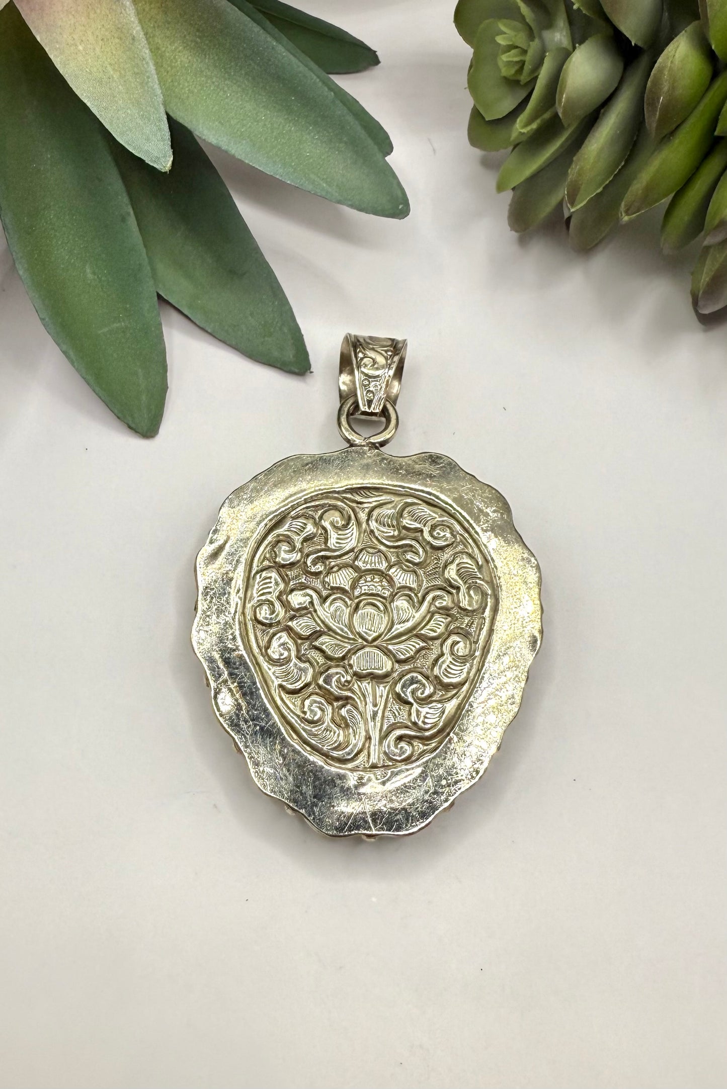 Large Oval Turquoise Pendant