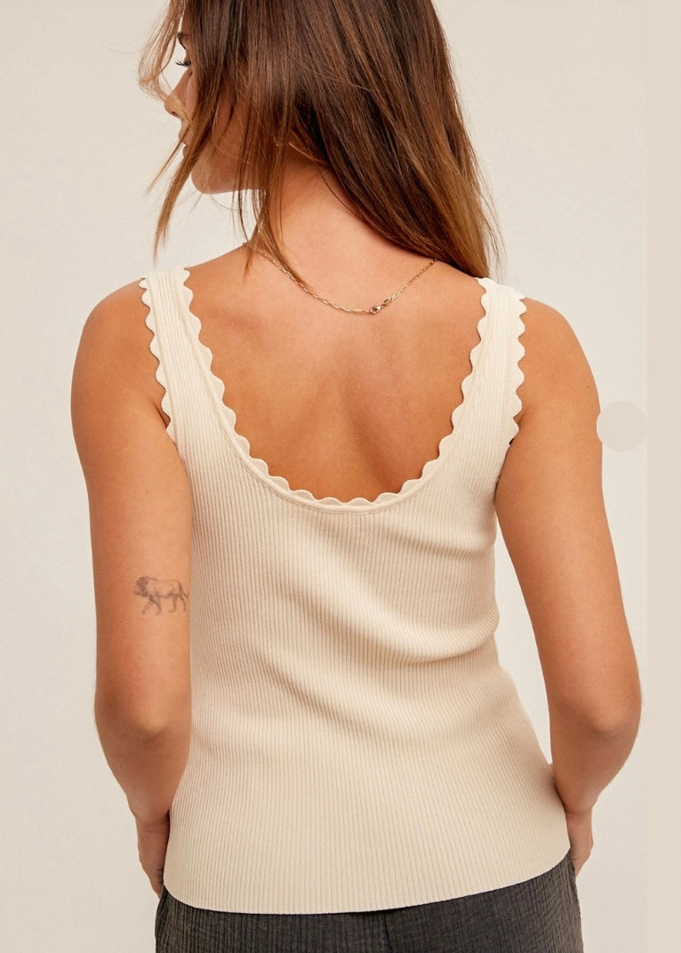 Scalloped Edge Tank