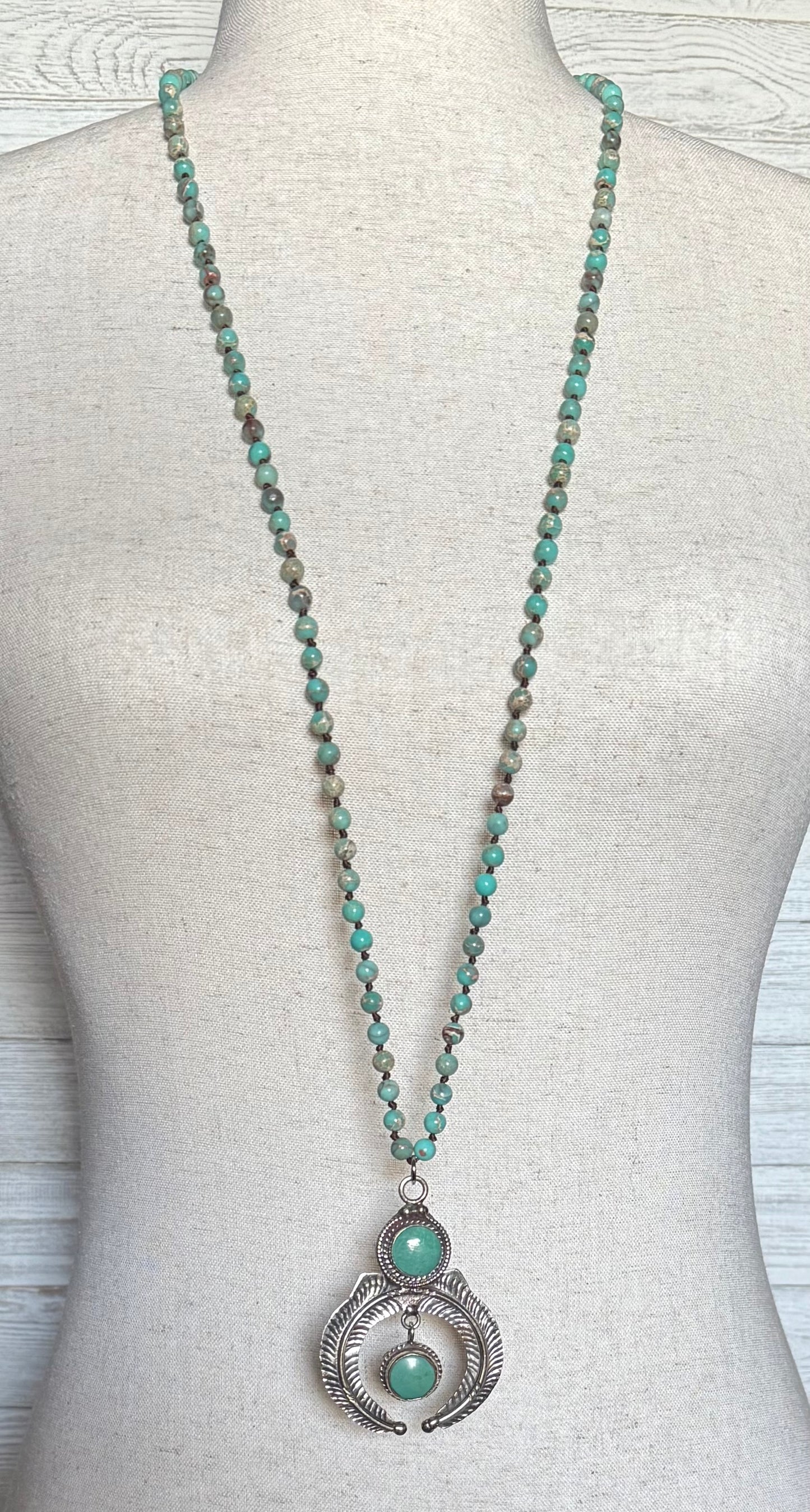 Turquoise Horseshoe Necklace