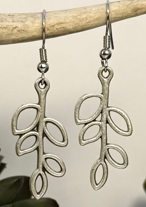 Small Leaf Dangle Earrings