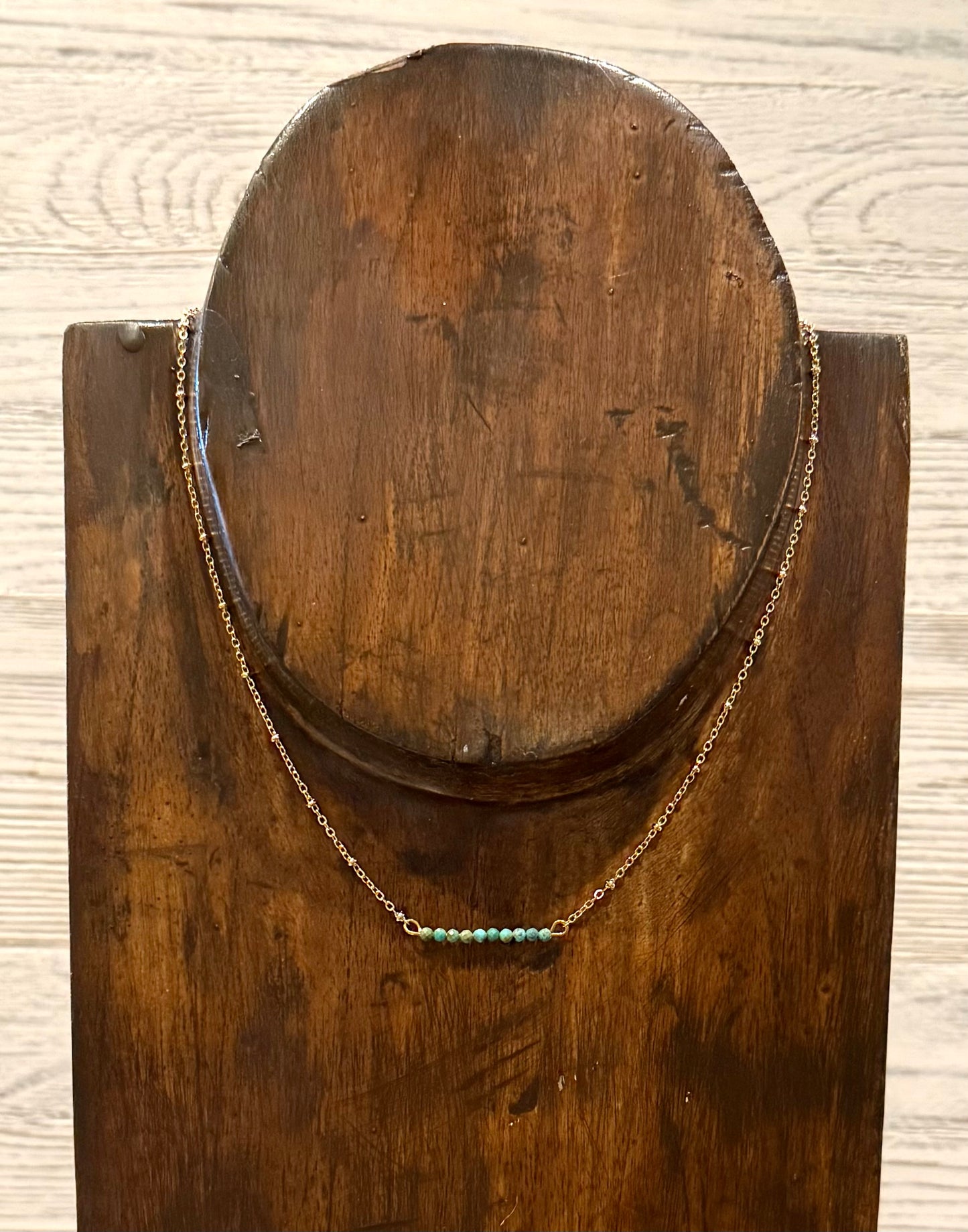 Delicate Gold & Turquoise Necklace