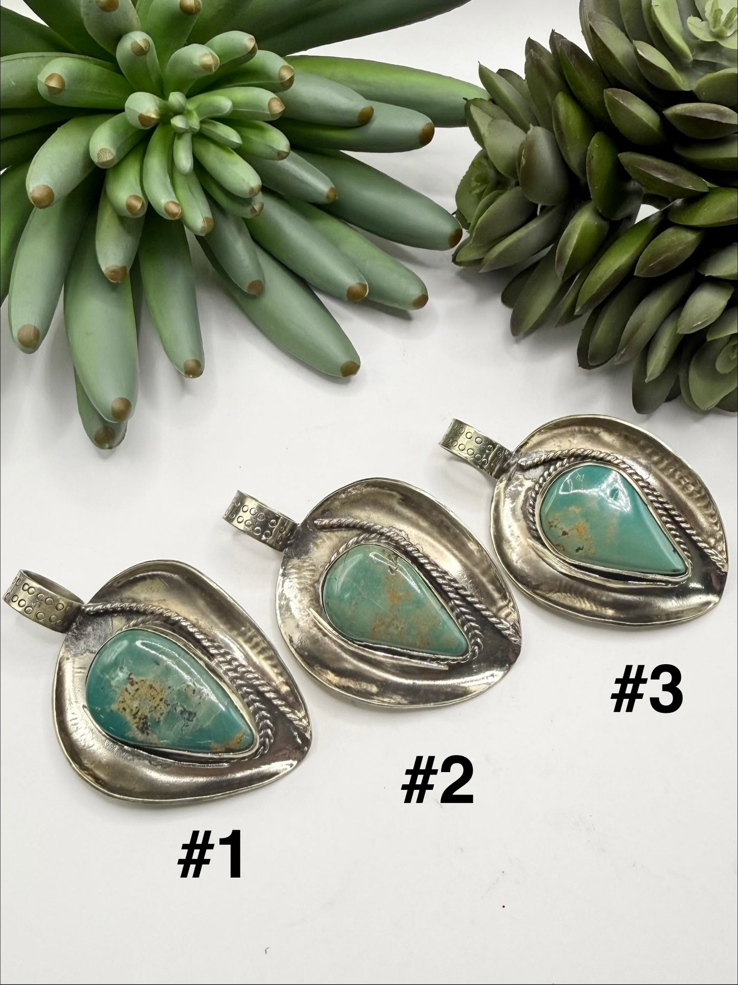 Western Hat Turquoise Pendant