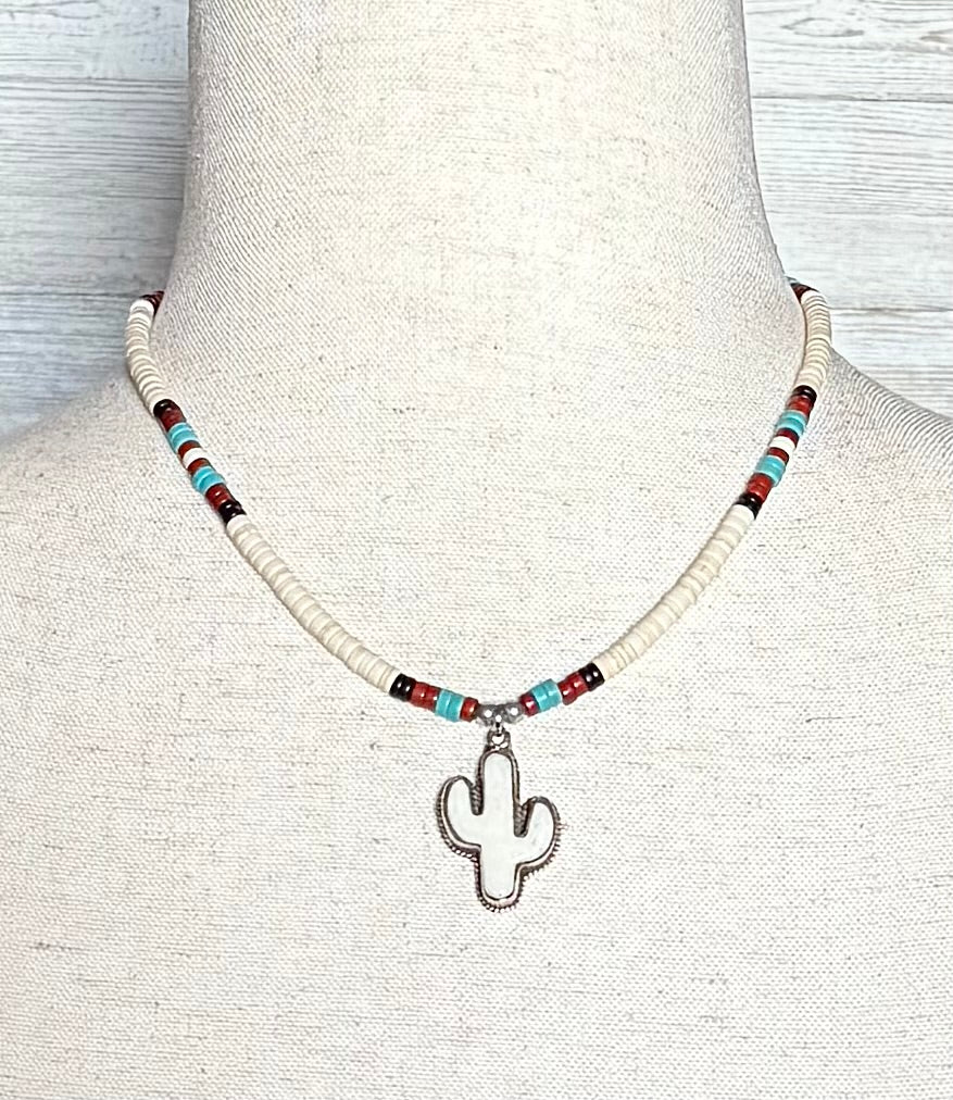Native American Cactus Necklace 2 Colors