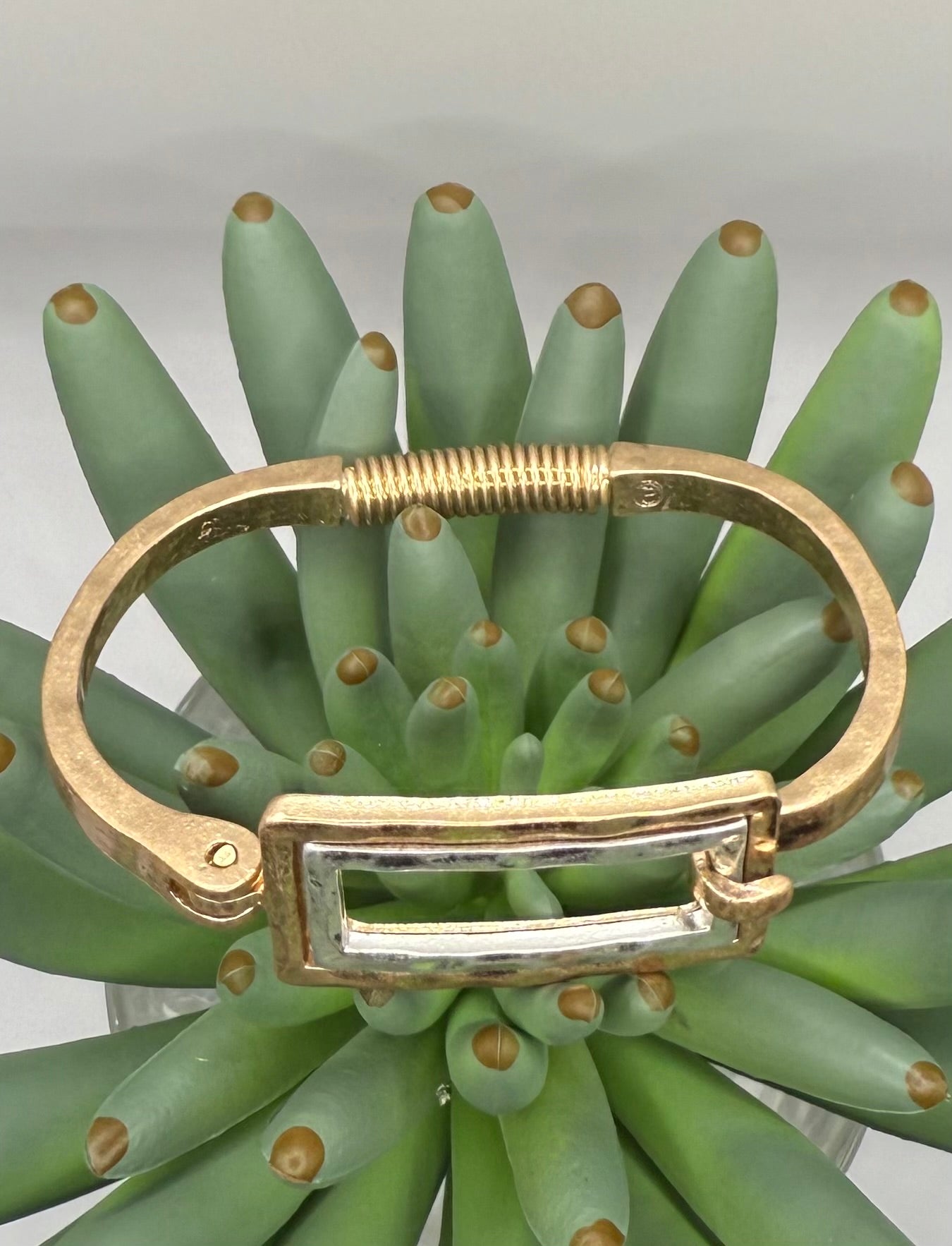 Mixed Metal Rectangle Bracelet