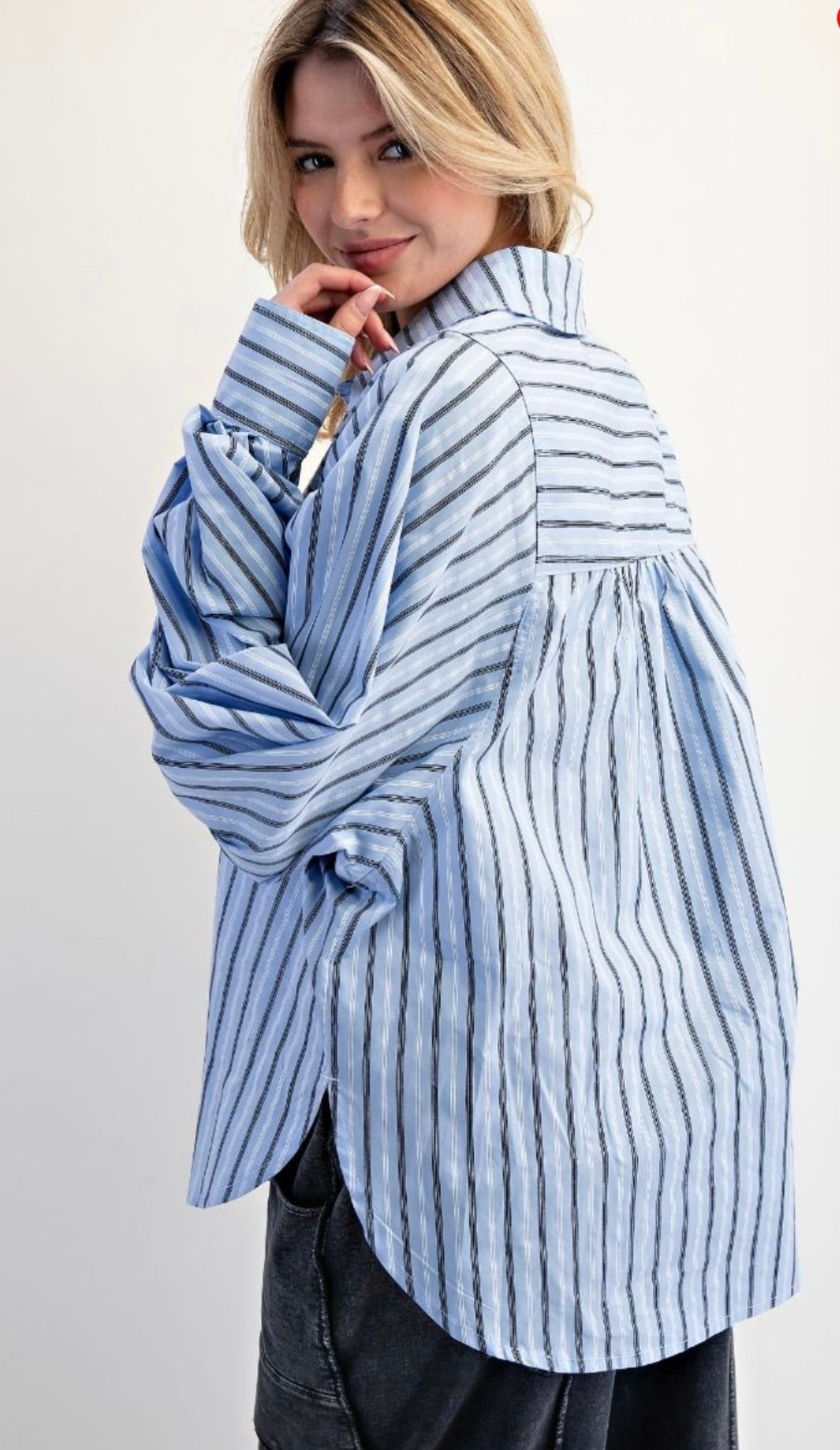 Puff sleeve Button Down Shirt