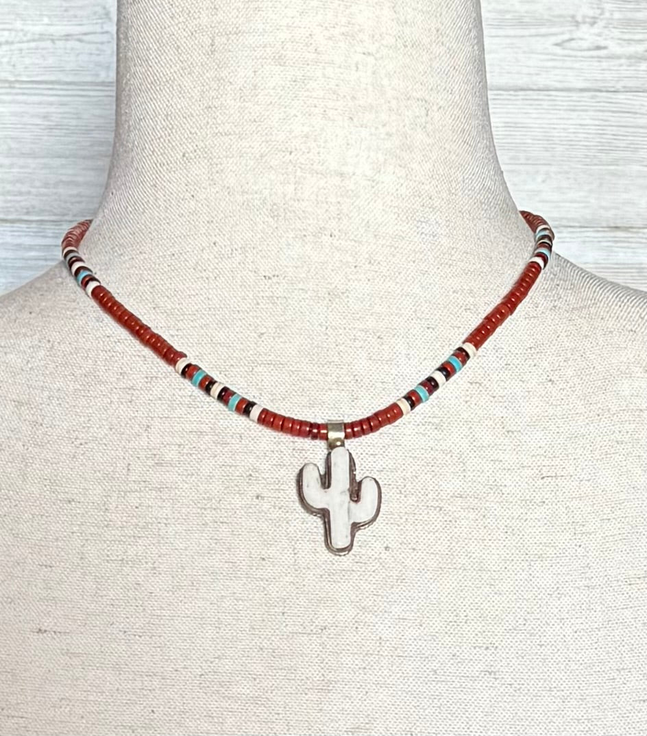 Native American Cactus Necklace 2 Colors