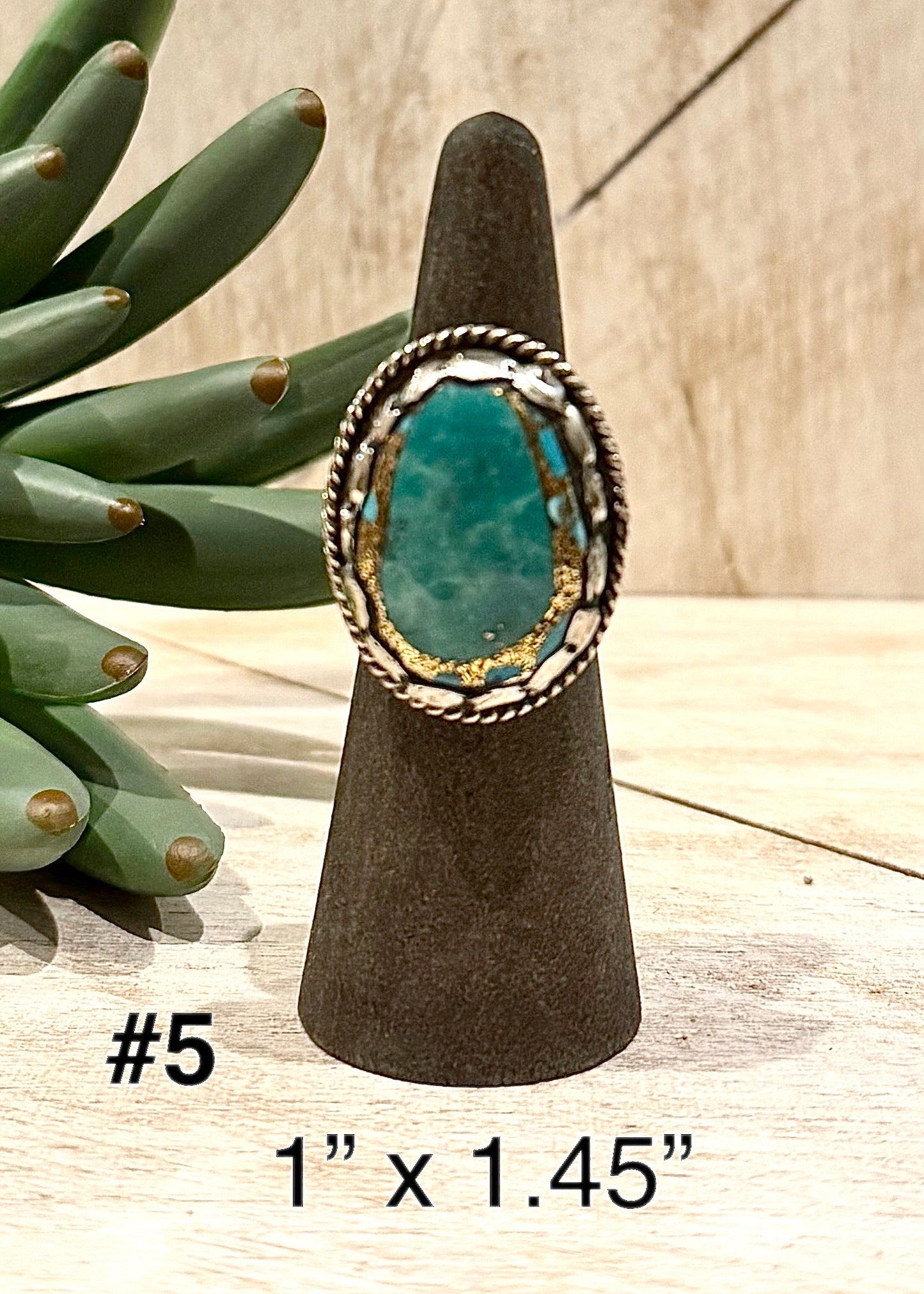 Gold Infused Turquoise Ring