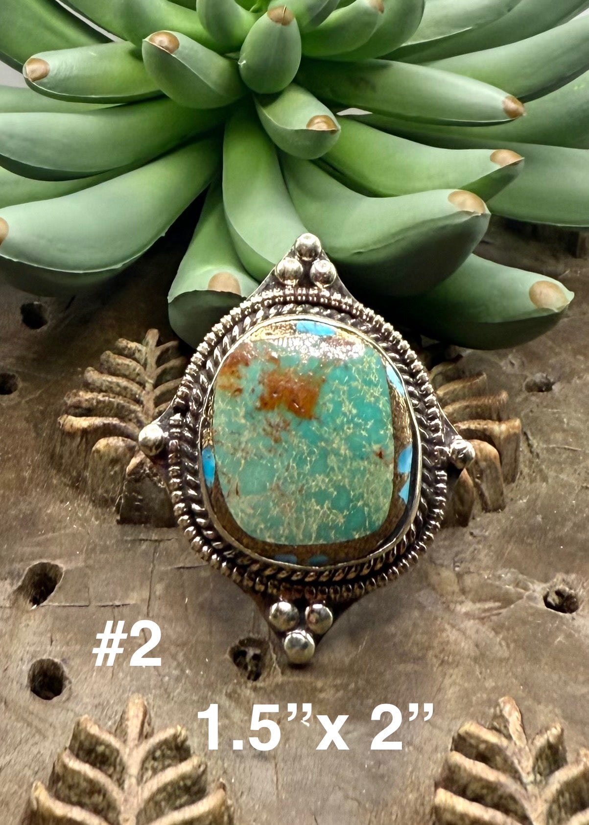 Gold Infused Pointed Turquoise Ring