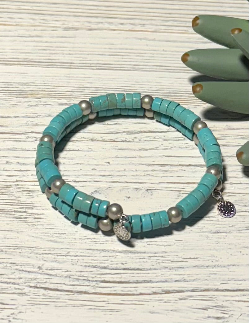 Turquoise Spiral Bracelet