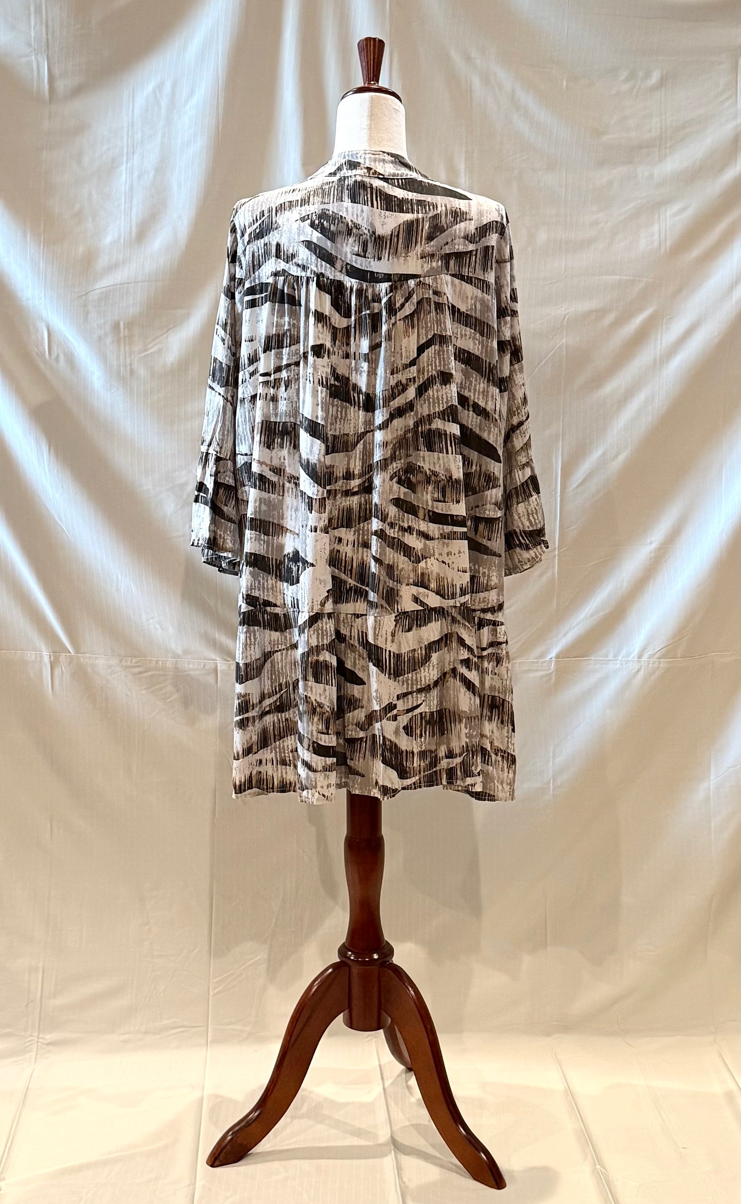 Abstract Print Tunic Dress 2 Colors