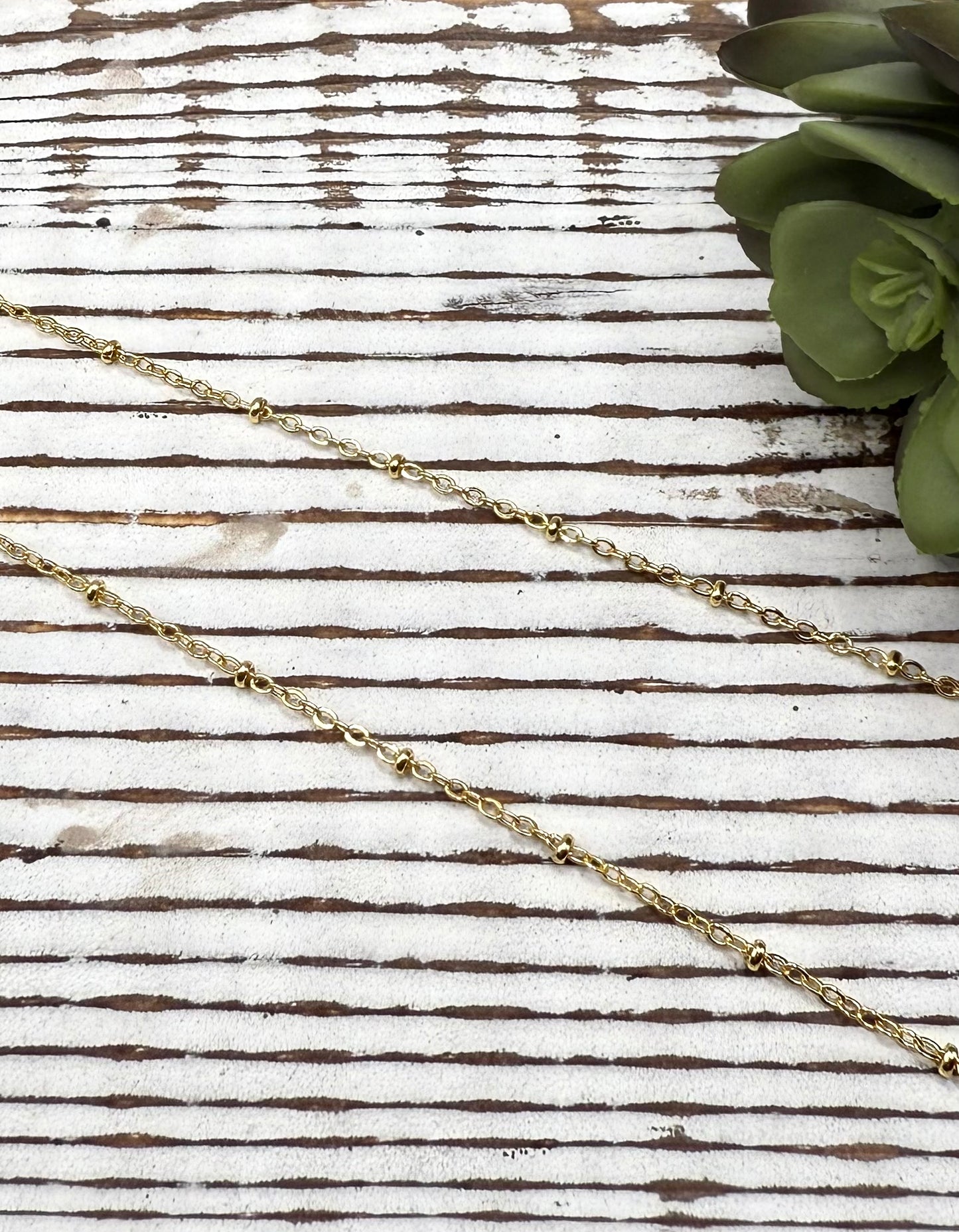 Delicate Gold & Heishi Bead Necklace