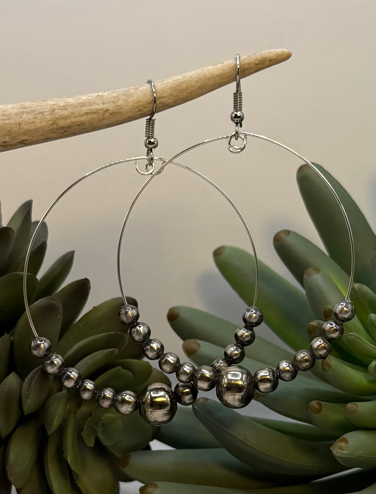 Navajo Design Hoop Earrings