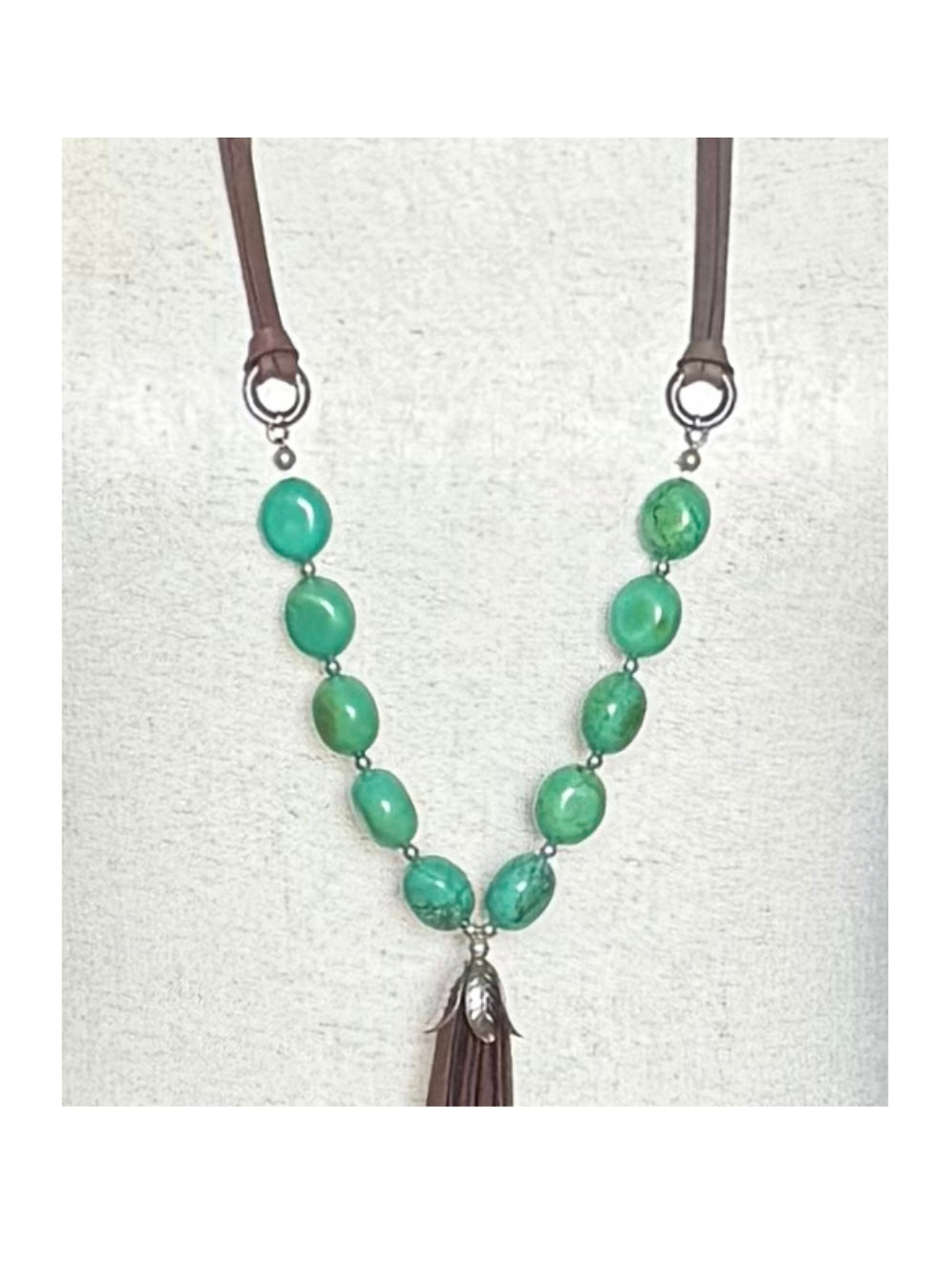 Boho Turquoise Tassel Necklace