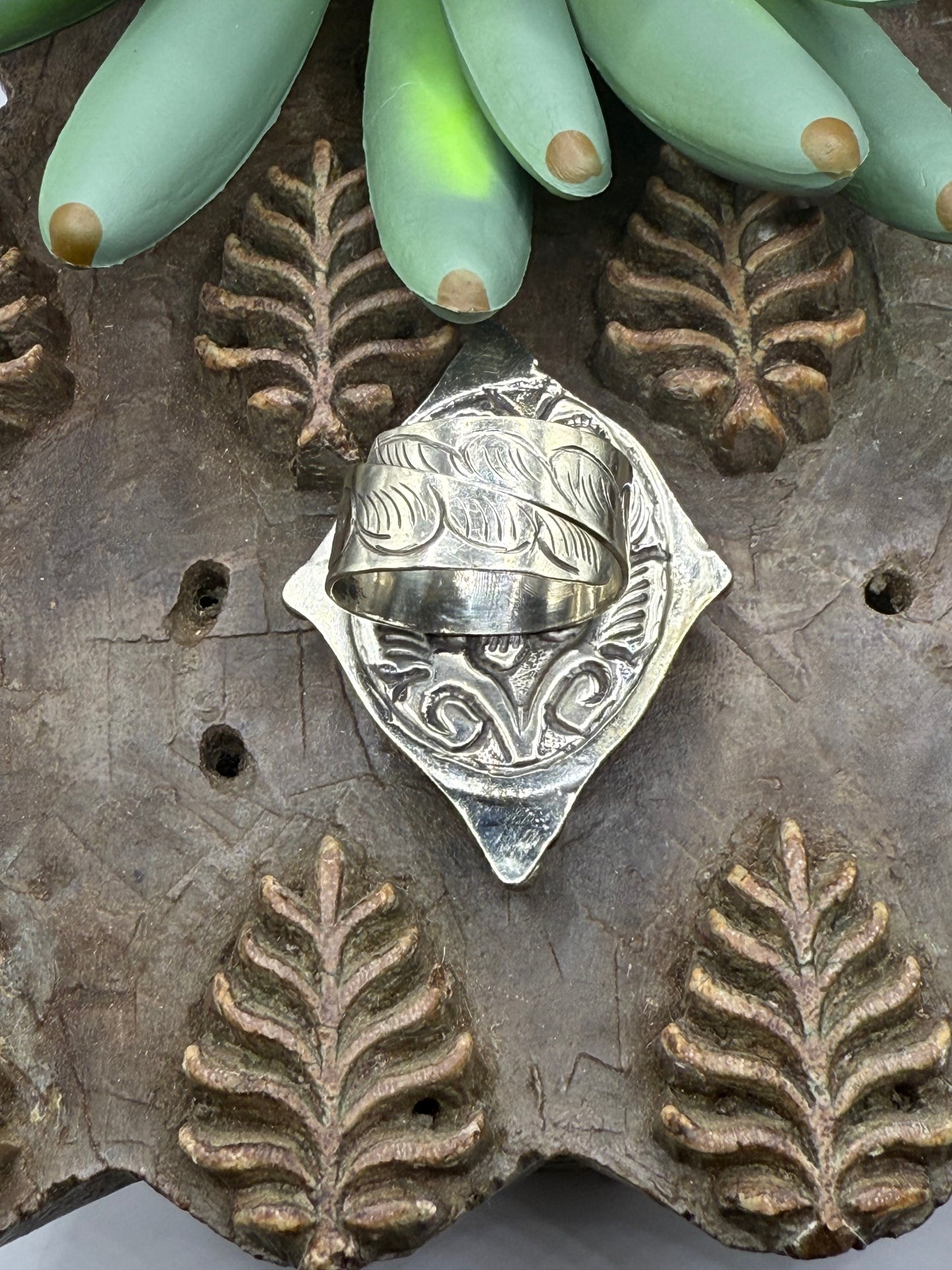 Gold Infused Pointed Turquoise Ring