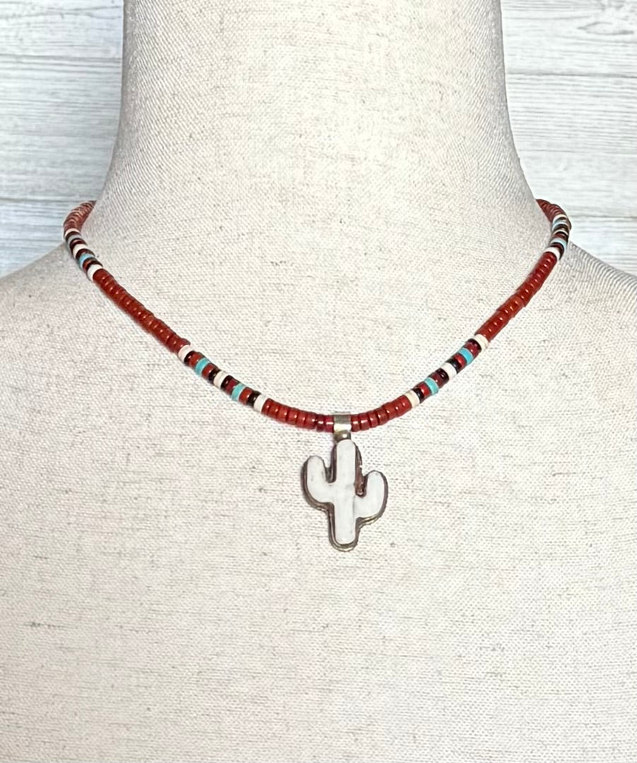 Native American Cactus Necklace 2 Colors