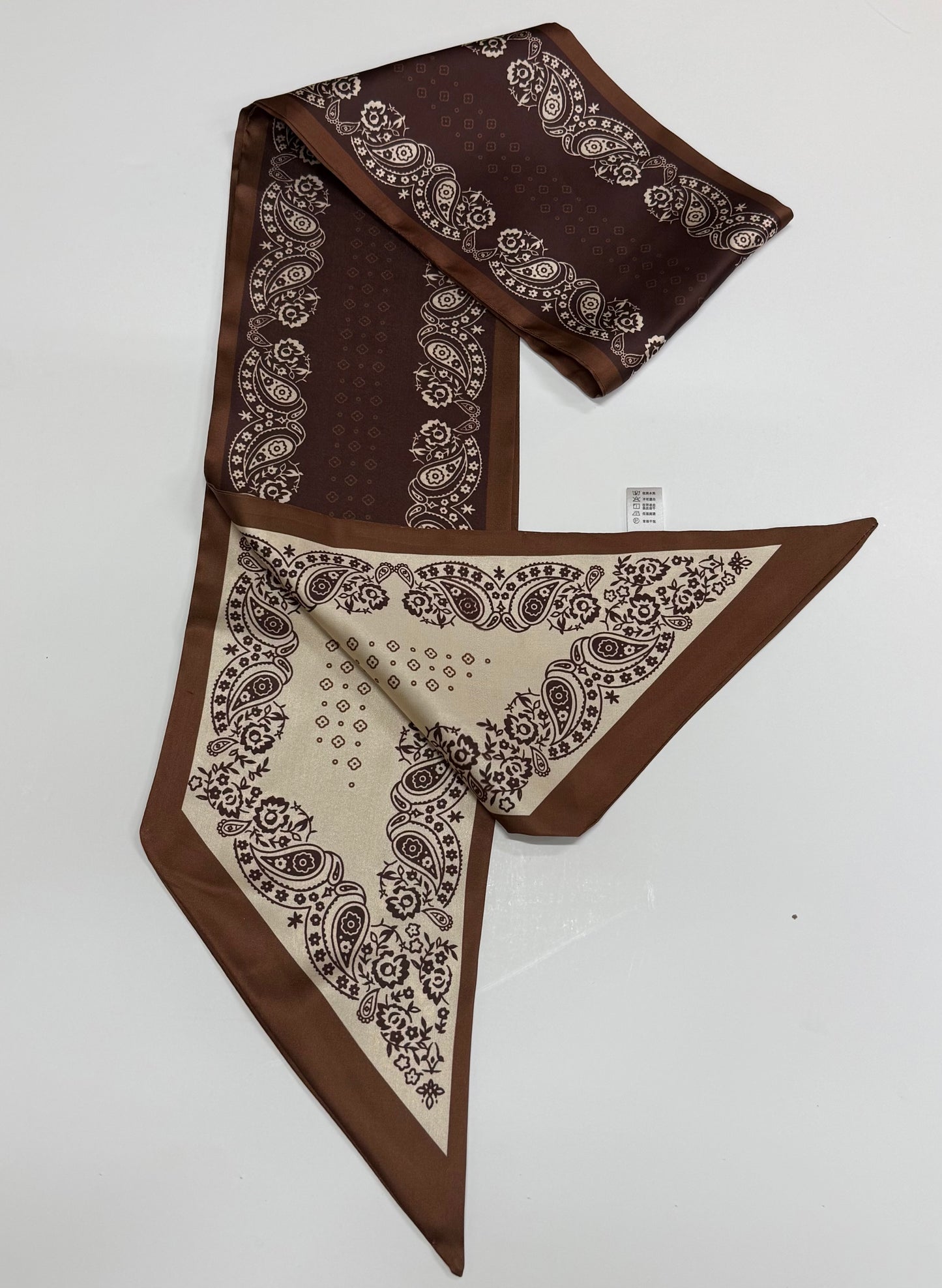 Brown Tone Western Long Scarf