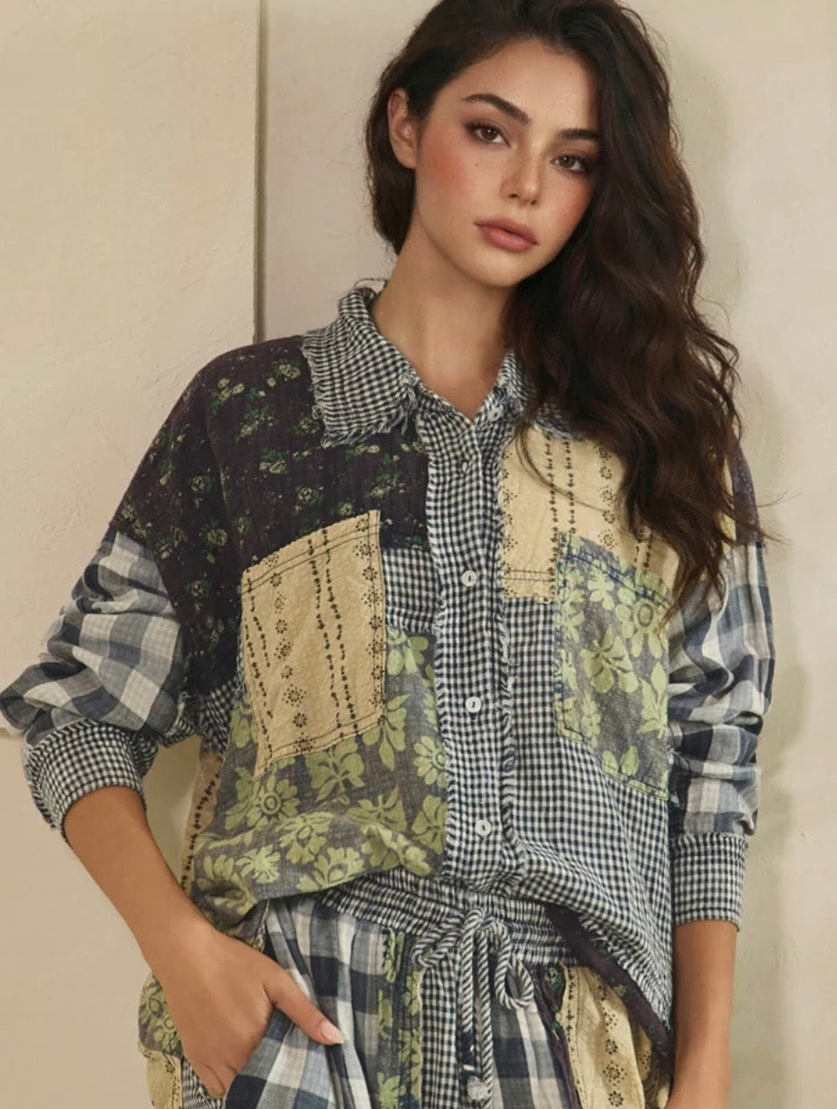 Mixed Patchwork Top