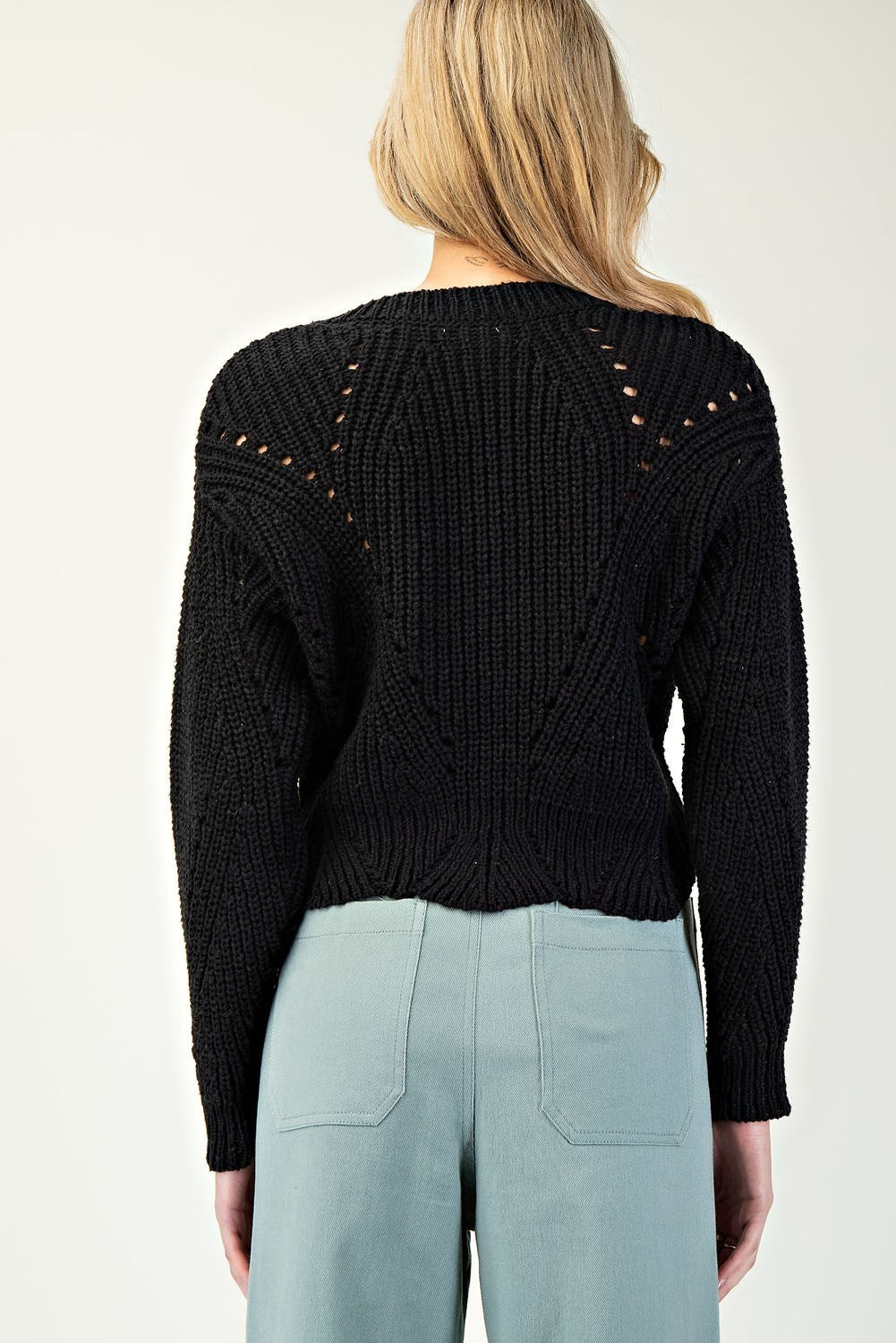 Scallop Bottom Knit Sweater
