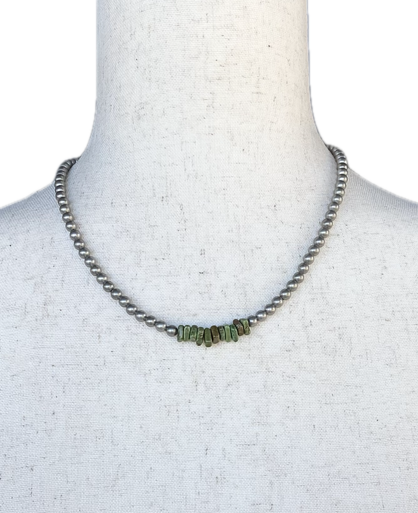 Green Turquoise Chip Necklace
