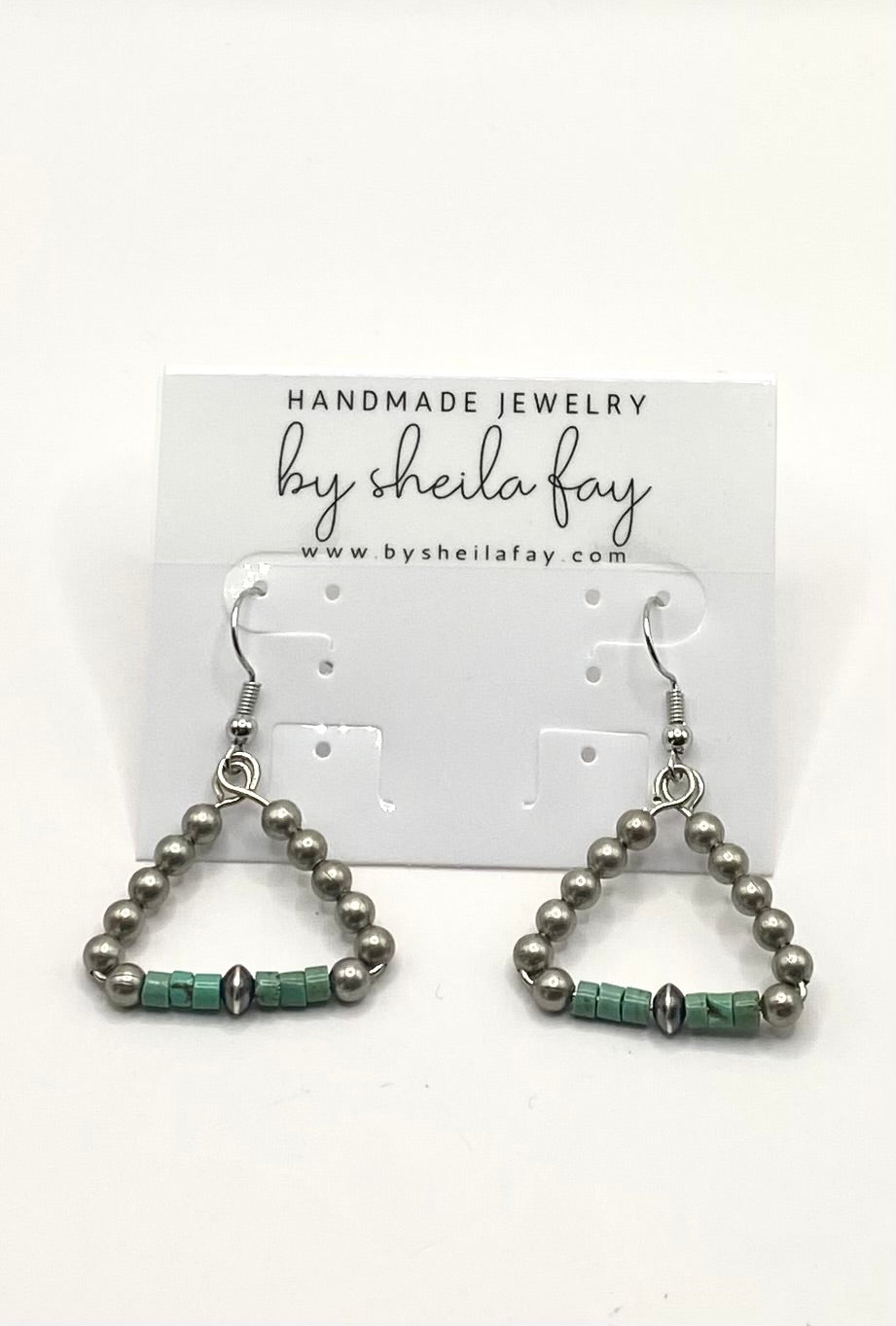 Heishi Triangle Earrings