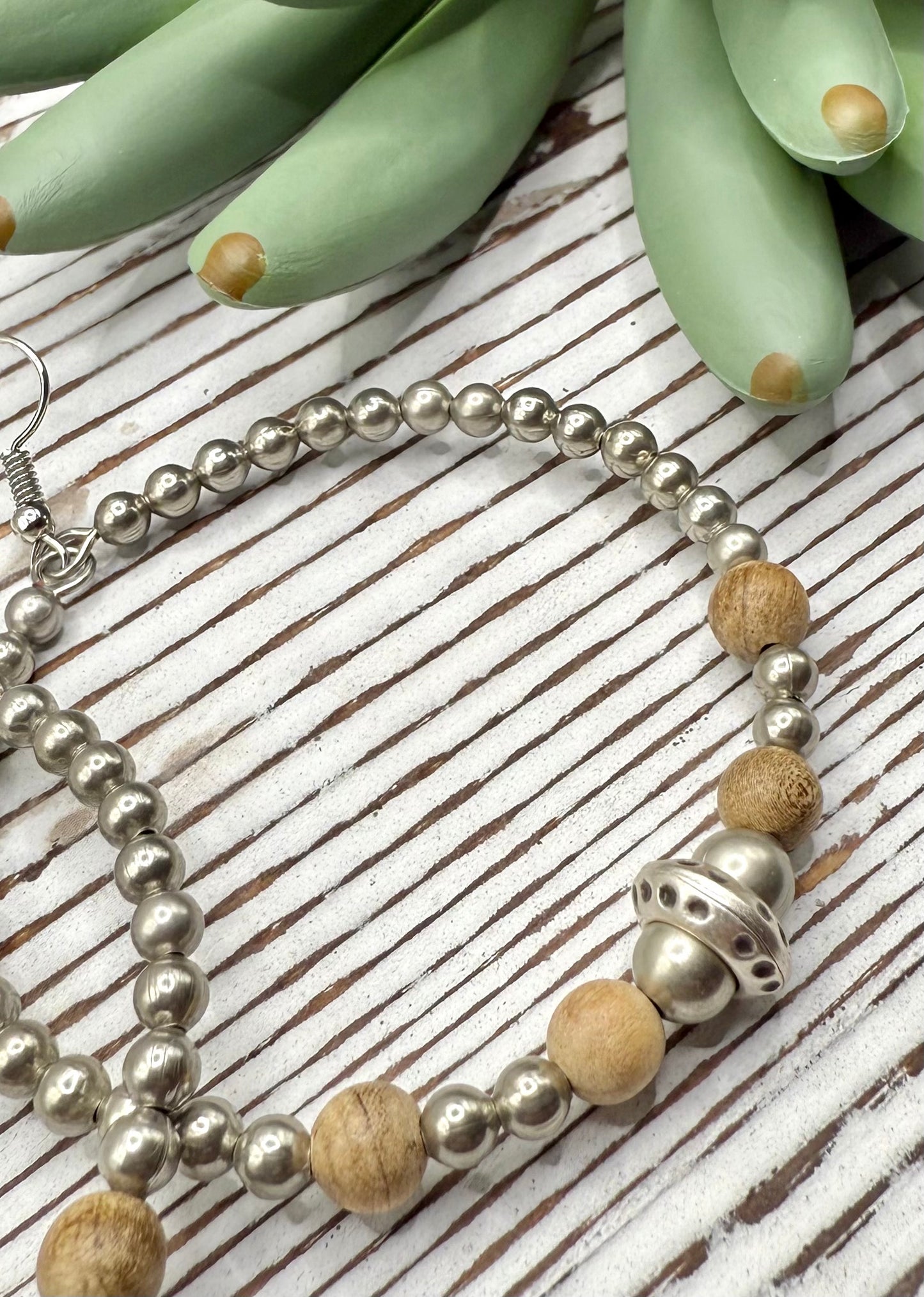 Natural Wood Hoop Earrings