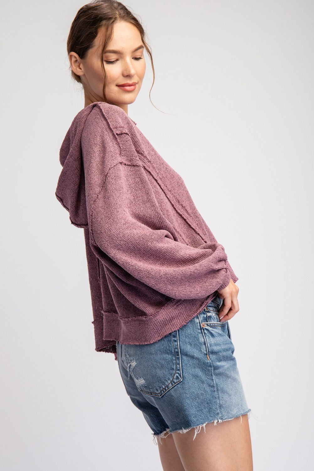 Long Sleeve Pullover Hoodie Sweater - 2 Colors